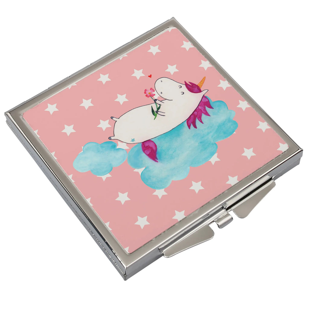 Handbag mirror unicorn In love mirror, make up, square, make-up mirror, silver, handbag, unicorn, unicorns, Unicorns, Unicorn, girlfriend gift, Love Proof, cloud, Girlfriend present, Love