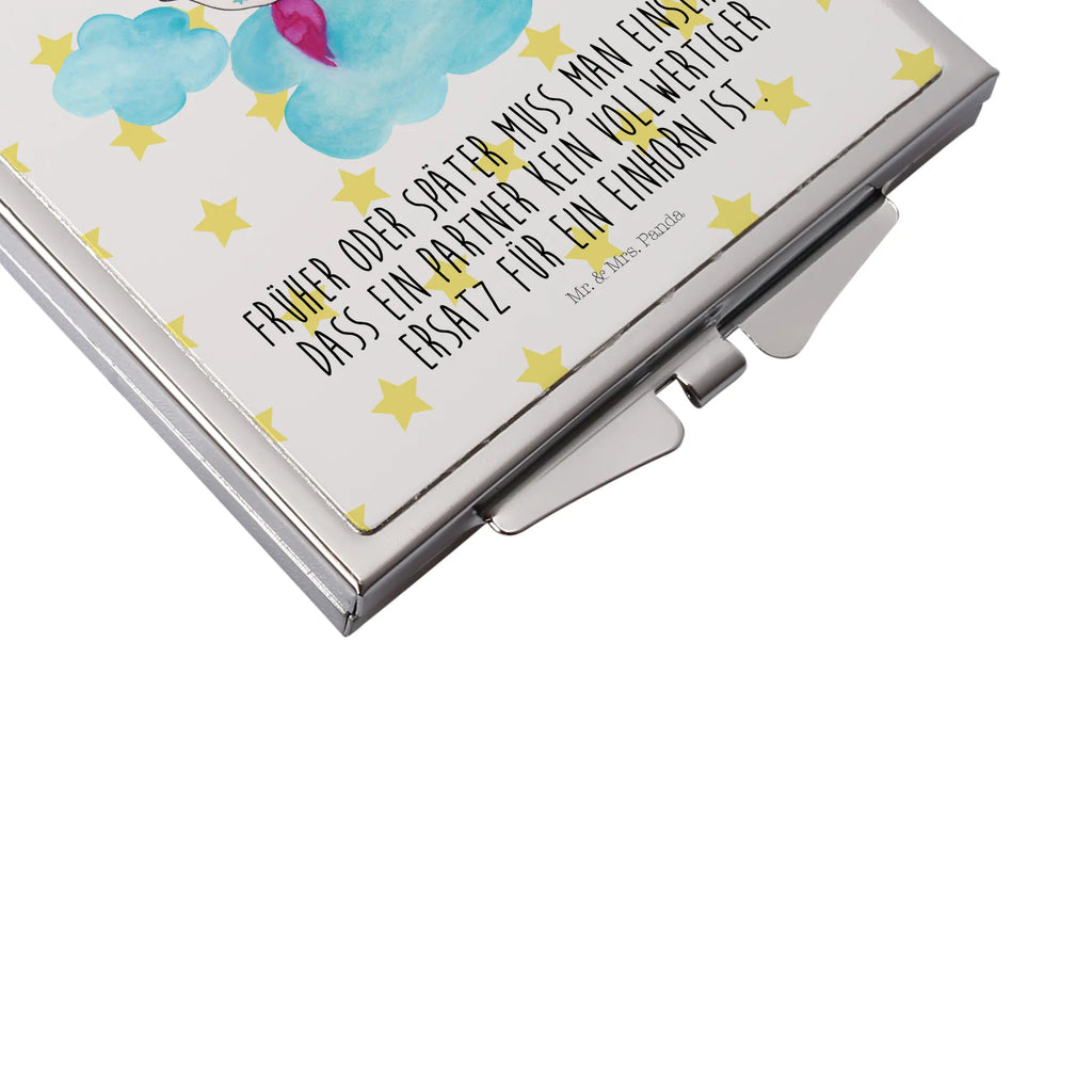 Handbag mirror unicorn In love mirror, make up, square, make-up mirror, silver, handbag, unicorn, unicorns, Unicorns, Unicorn, girlfriend gift, Love Proof, cloud, Girlfriend present, Love