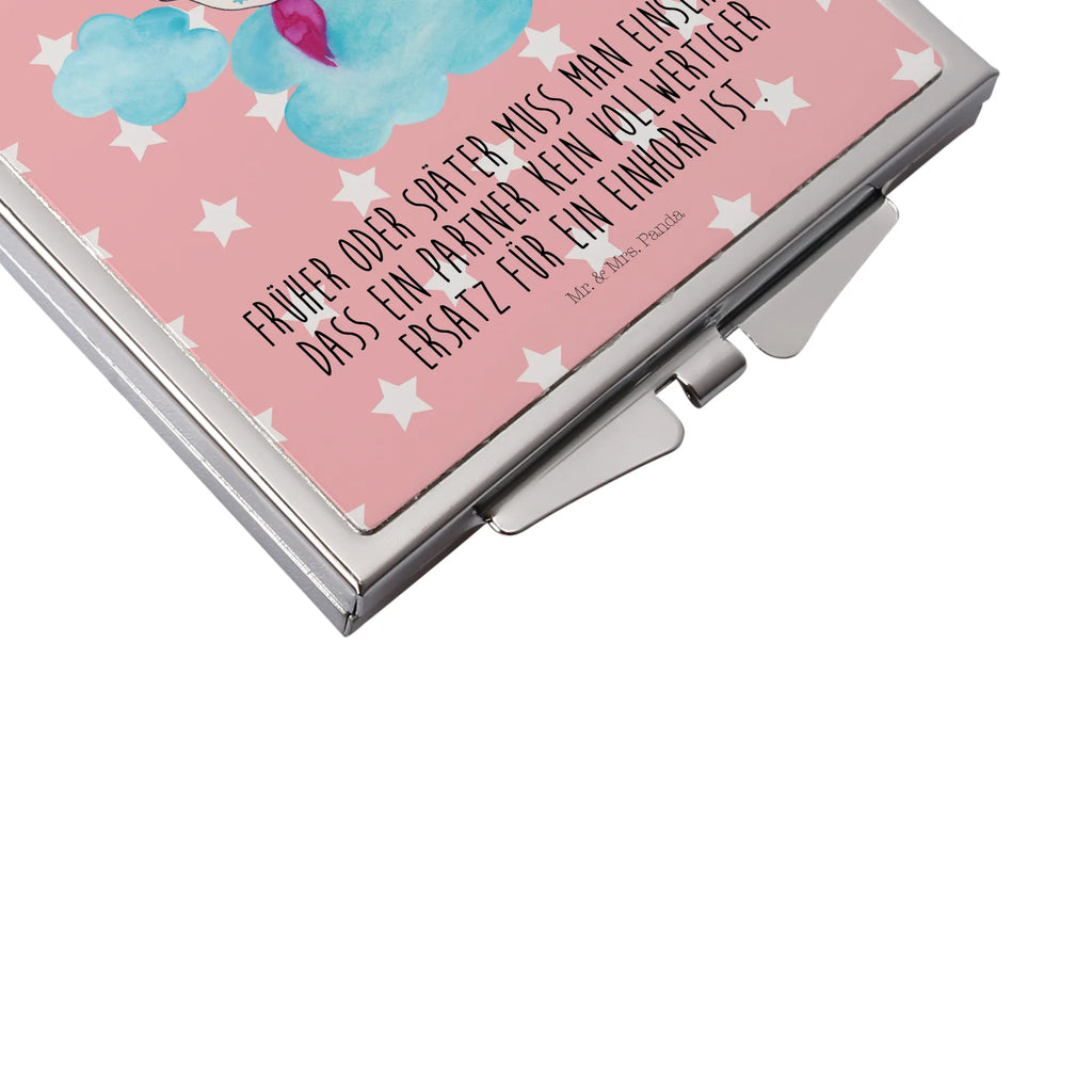 Handbag mirror unicorn In love mirror, make up, square, make-up mirror, silver, handbag, unicorn, unicorns, Unicorns, Unicorn, girlfriend gift, Love Proof, cloud, Girlfriend present, Love