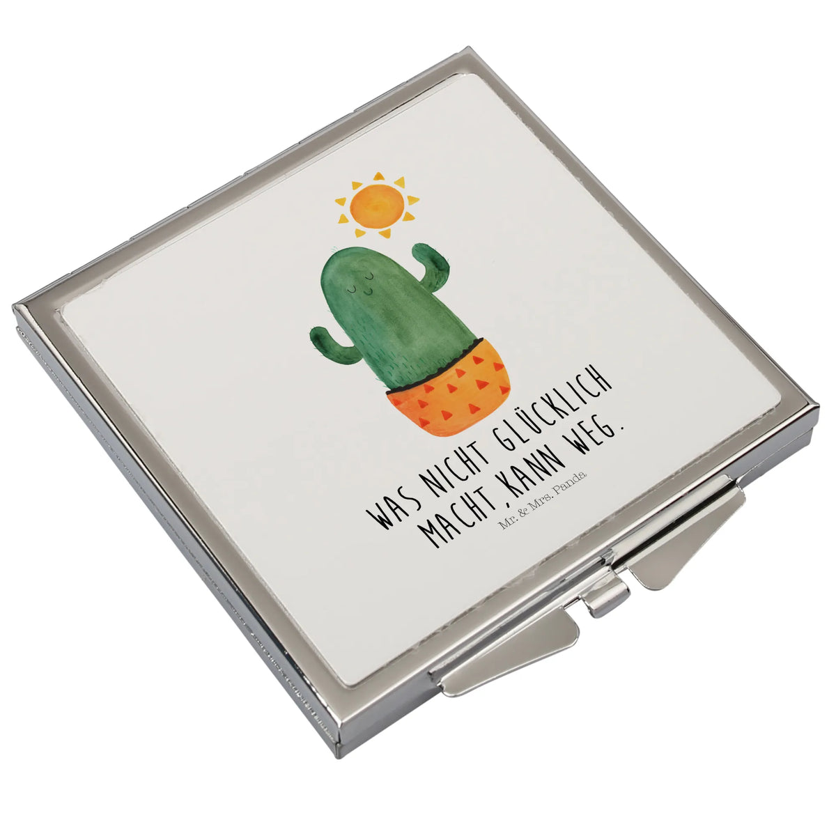 Handbag mirror cactus Sun handbag, square, silver, make up, mirror, make-up mirror, cactus, cactuses, plants, cactus plant, small green cactus, separation, happy, happiness, divorce, motivation, sun, new start, lovesickness gift, adultery, girlfriend, sunshine, gift idea, love cactus love, lovesickness
