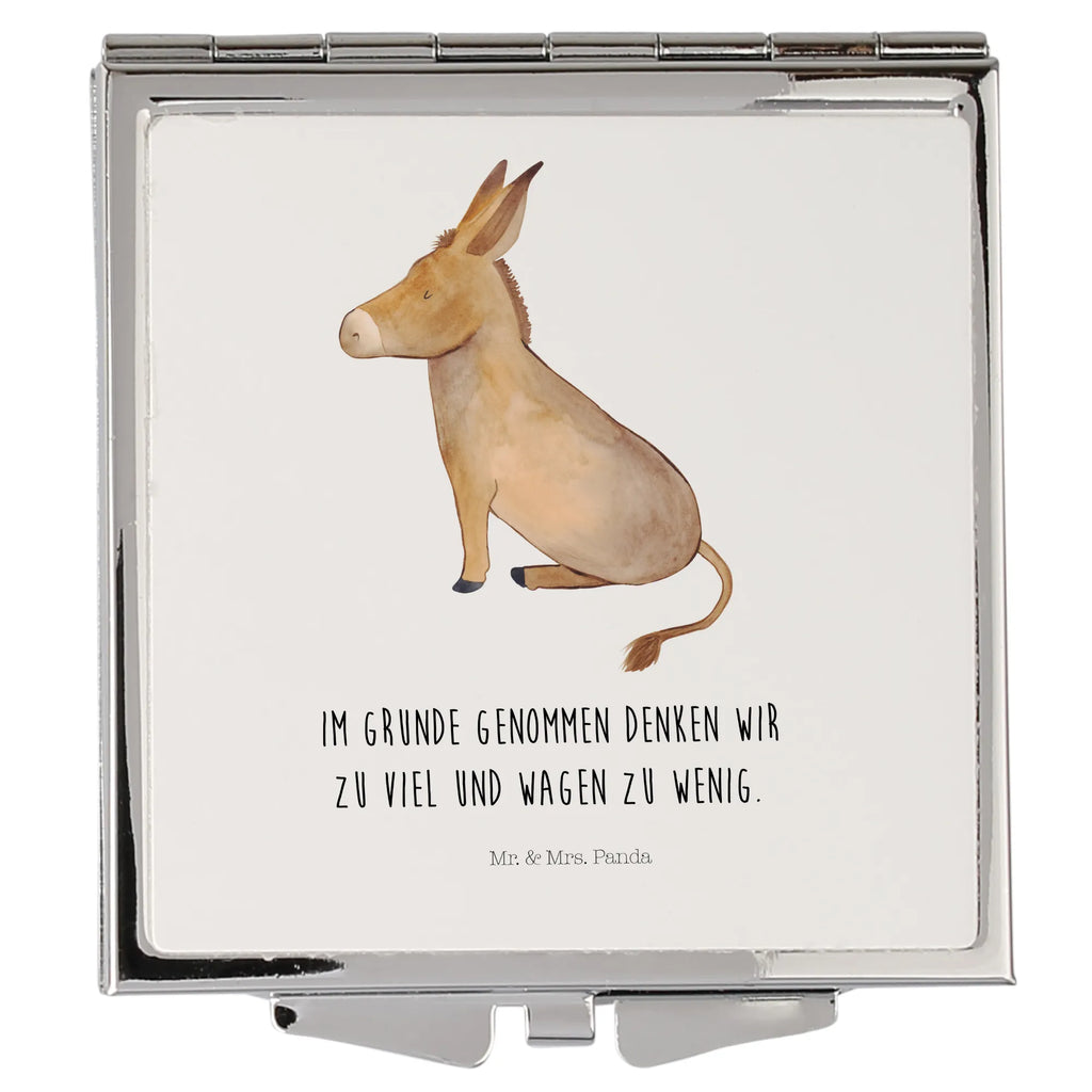 Kwadratowe lusterko do torebki Osioł Schminkspiegel To Go, Vintage Kompaktspiegel, Handtaschenspiegel, Handspiegel Geschenkidee, Deko Handspiegel, Spiegel Für Schminktasche, Spiegel Für Unterwegs, Spiegel Für Handtasche, Design Taschenspiegel, Klappspiegel, Handspiegel Zum Mitnehmen, Handspiegel Mit Hülle, Klappbarer Handspiegel, Taschenspiegel, Kosmetikspiegel Klein, Spiegel Für Make-Up Tasche, Runder Taschenspiegel, Kompaktspiegel, Schminkspiegel Kompakt, Klappbarer Taschenspiegel, Taschen-Kosmetikspiegel, Handspiegel Für Damen, Mini Spiegel, Reise Spiegel, Quadratischer Handspiegel, Tragbarer Spiegel, Tiermotive, Gute Laune, lustige Sprüche, Tiere, zuversicht, Ziel, Esel, Lebensmut, erfolg, Lebensglück, Lebensziel, tapferkeit, Weisheit, Mut, positive gedanken