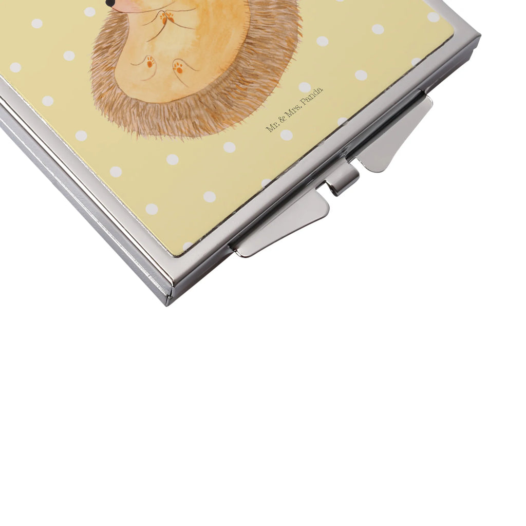 Handbag mirror Hedgehog Pray make up, handbag, make-up mirror, square, silver, mirror, small animals, cute, funny, cute animal motives, hand drawn, small world, funny sayings, good mood, happy, gifts, gift ideas, special gifts, animal lover, card, gratitude, sun hat, enjoy, be grateful, life, God, hedgehog with hat, Amen, pray, hedgehog