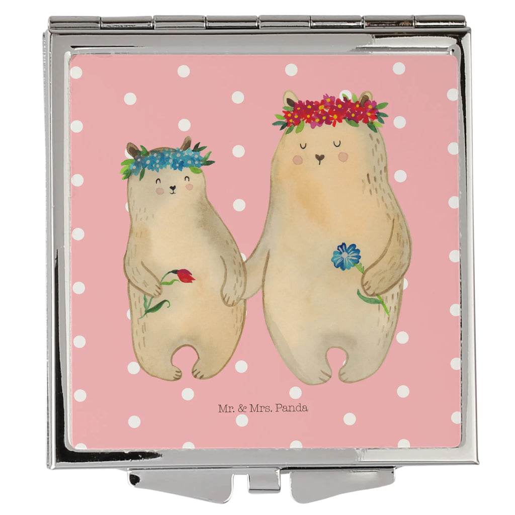 Handtaschenspiegel quadratisch Bären mit Blumenkranz Kosmetikspiegel Klein, Klappbarer Handspiegel, Klappbarer Taschenspiegel, Mini Spiegel, Taschen-Kosmetikspiegel, Taschenspiegel, Tragbarer Spiegel, Handspiegel Zum Mitnehmen, Runder Taschenspiegel, Deko Handspiegel, Spiegel Für Unterwegs, Handspiegel Geschenkidee, Spiegel Für Schminktasche, Handtaschenspiegel, Design Taschenspiegel, Schminkspiegel To Go, Handspiegel Für Damen, Quadratischer Handspiegel, Schminkspiegel Kompakt, Klappspiegel, Spiegel Für Make-Up Tasche, Handspiegel Mit Hülle, Spiegel Für Handtasche, Kompaktspiegel, Silber, Reise Spiegel, Vintage Kompaktspiegel, Vatertag, Papa, Oma, Opa, Muttertag, Familie, Schwester, Bruder, Mama, Kinder, Kind, Töchter, Family, Geschenk Mama. Muttertag, Lieblingsmama, Mutter, Mami, Tochter, Lieblingsmensch, Bären, Vorbild, Bär, Mutti, Weltbeste Mama, Beste Mutter
