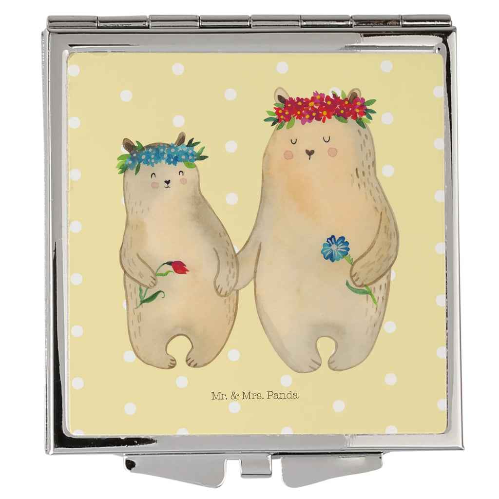 Handtaschenspiegel quadratisch Bären mit Blumenkranz Kosmetikspiegel Klein, Klappbarer Handspiegel, Klappbarer Taschenspiegel, Mini Spiegel, Taschen-Kosmetikspiegel, Taschenspiegel, Tragbarer Spiegel, Handspiegel Zum Mitnehmen, Runder Taschenspiegel, Deko Handspiegel, Spiegel Für Unterwegs, Handspiegel Geschenkidee, Spiegel Für Schminktasche, Handtaschenspiegel, Design Taschenspiegel, Schminkspiegel To Go, Handspiegel Für Damen, Quadratischer Handspiegel, Schminkspiegel Kompakt, Klappspiegel, Spiegel Für Make-Up Tasche, Handspiegel Mit Hülle, Spiegel Für Handtasche, Kompaktspiegel, Silber, Reise Spiegel, Vintage Kompaktspiegel, Vatertag, Papa, Oma, Opa, Muttertag, Familie, Schwester, Bruder, Mama, Kinder, Kind, Töchter, Family, Geschenk Mama. Muttertag, Lieblingsmama, Mutter, Mami, Tochter, Lieblingsmensch, Bären, Vorbild, Bär, Mutti, Weltbeste Mama, Beste Mutter