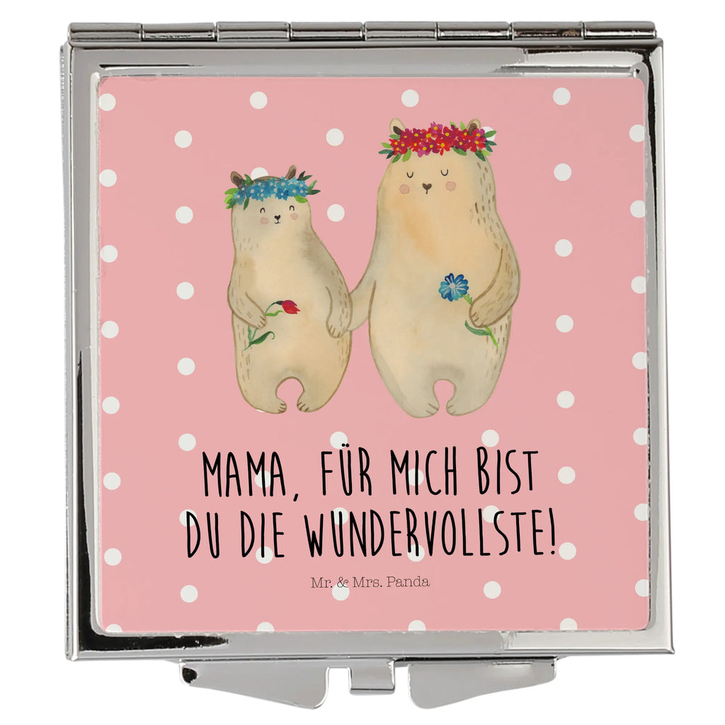 Handtaschenspiegel quadratisch Bären mit Blumenkranz Kosmetikspiegel Klein, Klappbarer Handspiegel, Klappbarer Taschenspiegel, Mini Spiegel, Taschen-Kosmetikspiegel, Taschenspiegel, Tragbarer Spiegel, Handspiegel Zum Mitnehmen, Runder Taschenspiegel, Deko Handspiegel, Spiegel Für Unterwegs, Handspiegel Geschenkidee, Spiegel Für Schminktasche, Handtaschenspiegel, Design Taschenspiegel, Schminkspiegel To Go, Handspiegel Für Damen, Quadratischer Handspiegel, Schminkspiegel Kompakt, Klappspiegel, Spiegel Für Make-Up Tasche, Handspiegel Mit Hülle, Spiegel Für Handtasche, Kompaktspiegel, Silber, Reise Spiegel, Vintage Kompaktspiegel, Vatertag, Papa, Oma, Opa, Muttertag, Familie, Schwester, Bruder, Mama, Kinder, Kind, Töchter, Family, Geschenk Mama. Muttertag, Lieblingsmama, Mutter, Mami, Tochter, Lieblingsmensch, Bären, Vorbild, Bär, Mutti, Weltbeste Mama, Beste Mutter