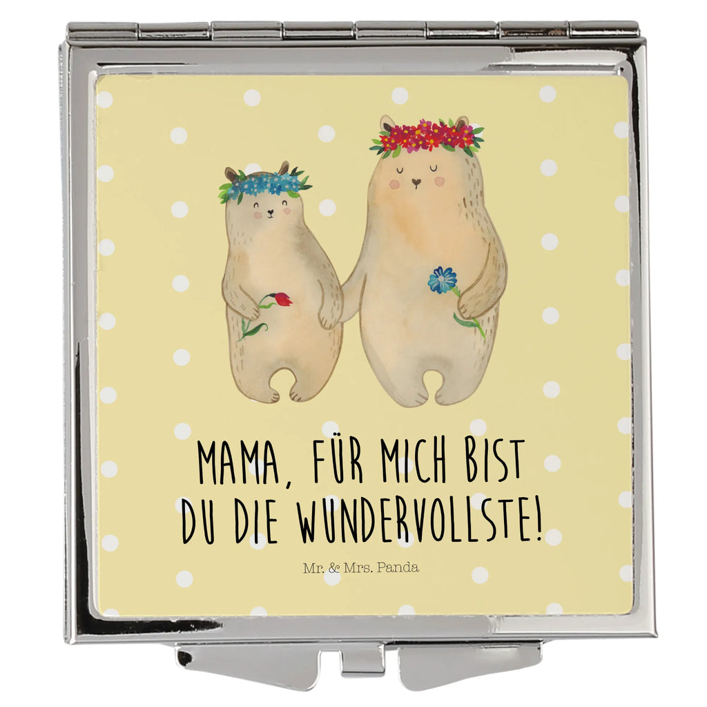Handtaschenspiegel quadratisch Bären mit Blumenkranz Kosmetikspiegel Klein, Klappbarer Handspiegel, Klappbarer Taschenspiegel, Mini Spiegel, Taschen-Kosmetikspiegel, Taschenspiegel, Tragbarer Spiegel, Handspiegel Zum Mitnehmen, Runder Taschenspiegel, Deko Handspiegel, Spiegel Für Unterwegs, Handspiegel Geschenkidee, Spiegel Für Schminktasche, Handtaschenspiegel, Design Taschenspiegel, Schminkspiegel To Go, Handspiegel Für Damen, Quadratischer Handspiegel, Schminkspiegel Kompakt, Klappspiegel, Spiegel Für Make-Up Tasche, Handspiegel Mit Hülle, Spiegel Für Handtasche, Kompaktspiegel, Silber, Reise Spiegel, Vintage Kompaktspiegel, Vatertag, Papa, Oma, Opa, Muttertag, Familie, Schwester, Bruder, Mama, Kinder, Kind, Töchter, Family, Geschenk Mama. Muttertag, Lieblingsmama, Mutter, Mami, Tochter, Lieblingsmensch, Bären, Vorbild, Bär, Mutti, Weltbeste Mama, Beste Mutter