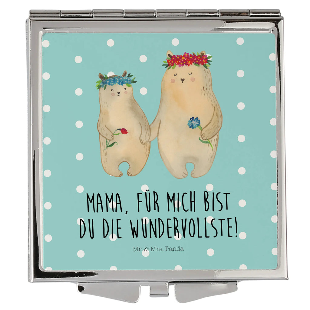 Handtaschenspiegel quadratisch Bären mit Blumenkranz Kosmetikspiegel Klein, Klappbarer Handspiegel, Klappbarer Taschenspiegel, Mini Spiegel, Taschen-Kosmetikspiegel, Taschenspiegel, Tragbarer Spiegel, Handspiegel Zum Mitnehmen, Runder Taschenspiegel, Deko Handspiegel, Spiegel Für Unterwegs, Handspiegel Geschenkidee, Spiegel Für Schminktasche, Handtaschenspiegel, Design Taschenspiegel, Schminkspiegel To Go, Handspiegel Für Damen, Quadratischer Handspiegel, Schminkspiegel Kompakt, Klappspiegel, Spiegel Für Make-Up Tasche, Handspiegel Mit Hülle, Spiegel Für Handtasche, Kompaktspiegel, Silber, Reise Spiegel, Vintage Kompaktspiegel, Vatertag, Papa, Oma, Opa, Muttertag, Familie, Schwester, Bruder, Mama, Kinder, Kind, Töchter, Family, Geschenk Mama. Muttertag, Lieblingsmama, Mutter, Mami, Tochter, Lieblingsmensch, Bären, Vorbild, Bär, Mutti, Weltbeste Mama, Beste Mutter