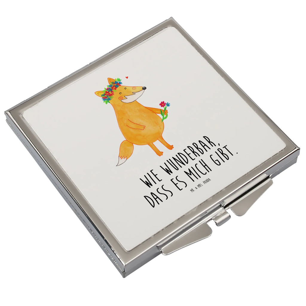 Handbag mirror Fox Flower Handspiegel Geschenkidee, Silber, Spiegel Für Handtasche, Handspiegel Für Damen, Schminkspiegel To Go, Reise Spiegel, Spiegel Für Unterwegs, Design Taschenspiegel, Klappspiegel, Vintage Kompaktspiegel, Schminkspiegel Kompakt, Klappbarer Taschenspiegel, Handspiegel Zum Mitnehmen, Spiegel Für Make-Up Tasche, Handspiegel Mit Hülle, Spiegel Für Schminktasche, Kosmetikspiegel Klein, Runder Taschenspiegel, Klappbarer Handspiegel, Taschenspiegel, Quadratischer Handspiegel, Deko Handspiegel, Kompaktspiegel, Mini Spiegel, Handtaschenspiegel, Taschen-Kosmetikspiegel, Tragbarer Spiegel, Fuchs, Mich, Liebe, Füchse, Fox, Selbstliebe, Blume, Blumenmädchen, Blumen, Freundin, Liebesbeweis, Fuchsmädchen, Freundinnen, Freude, Motivation, Ich