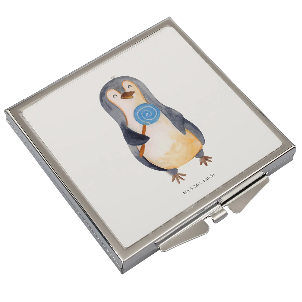 Kwadratowe lusterko do torebki pingwin lizak Pinguin