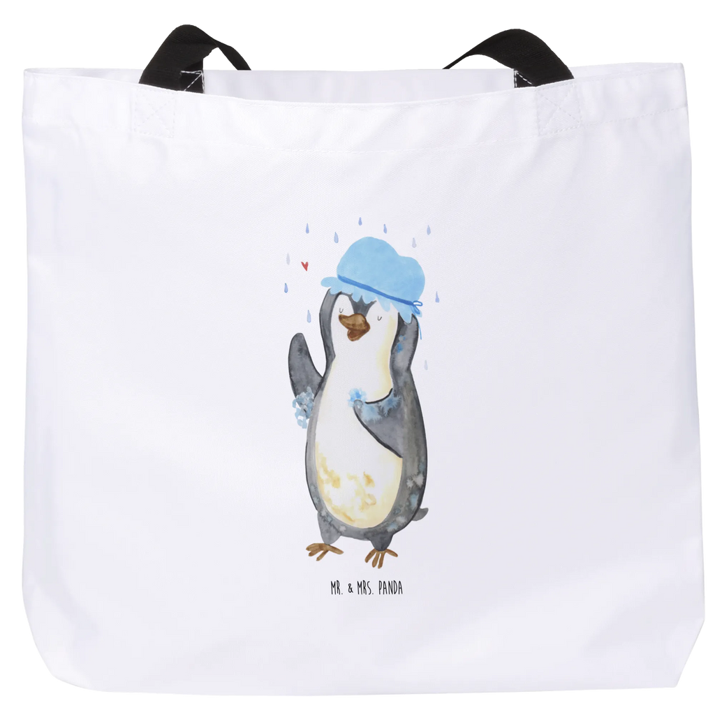 Shopper Penguin have a shower large, bag, XXL, beach bag, shopper, shopping bag, carrier bag, woman, handle bag, Penguin, North Pole, Winter, Penguins, penguins, shower, new beginning, life motto, being happy, new start, motivation