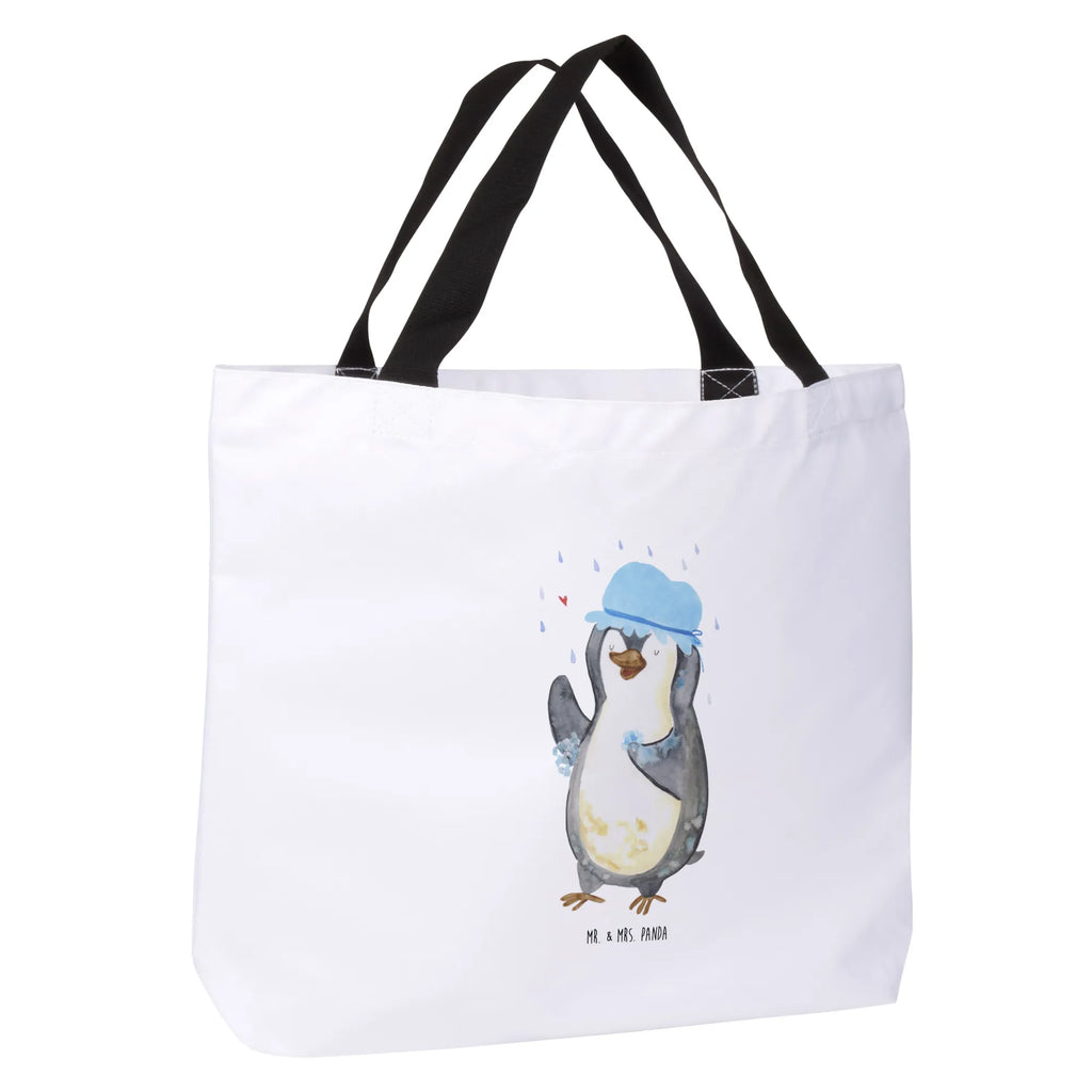 Shopper Penguin have a shower large, bag, XXL, beach bag, shopper, shopping bag, carrier bag, woman, handle bag, Penguin, North Pole, Winter, Penguins, penguins, shower, new beginning, life motto, being happy, new start, motivation