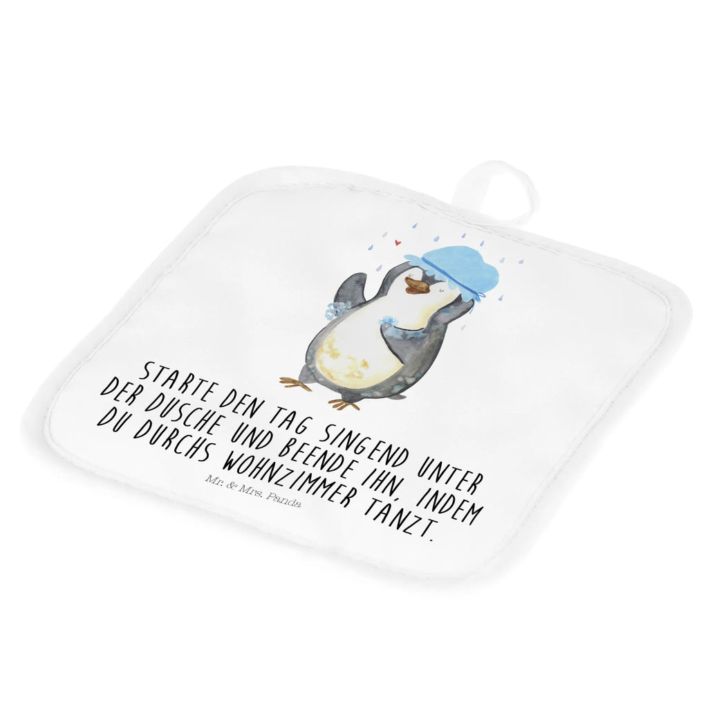 2-elementowy zestaw podkładek pod garnki Pingwin Prysznic Topflappen mit Spruch, Ofenhandschuh, Schöne Topflappen, Topflappen 2er Set, Topflappen Set, Topflappenset, Topfhandschuhe, Topfhandschuh, Topflappen lustig, Topflappen, Topfuntersetzer, Ofenhandschuhe, Pinguin, Motivation, Neustart, Pinguine, Neuanfang, Dusche, duschen, glücklich sein, Lebensmotto