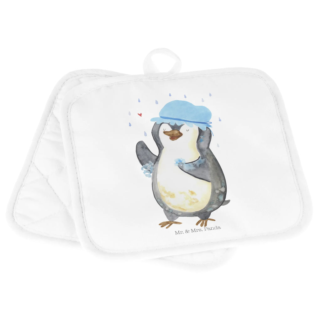 2-elementowy zestaw podkładek pod garnki Pingwin Prysznic Topflappen mit Spruch, Ofenhandschuh, Schöne Topflappen, Topflappen 2er Set, Topflappen Set, Topflappenset, Topfhandschuhe, Topfhandschuh, Topflappen lustig, Topflappen, Topfuntersetzer, Ofenhandschuhe, Pinguin, Motivation, Neustart, Pinguine, Neuanfang, Dusche, duschen, glücklich sein, Lebensmotto