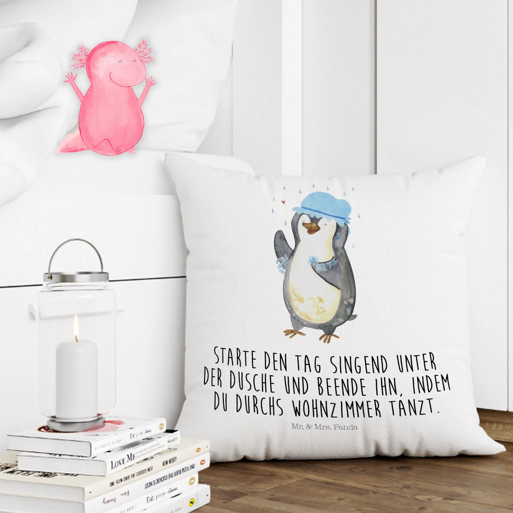 Cushion Penguin have a shower Kissen 40x40, Motivkissen, Kopfkissen 40x40, Zierkissen, Sofakissen, sitzkissen, Kopfkissen, Kissenhülle 40x40, sofakissen, Dekokissen Sofa, Kissen 40x40 Waschbar, Kissenbezüge, Couchkissen, Kissen, Sofakissen 40x40, Dekokissen 40x40, Kissenhülle, Dekokissen, Kissenbezug 40x40, Pinguin, Lebensmotto, glücklich sein, Dusche, Pinguine, Motivation, Neustart, Neuanfang, duschen