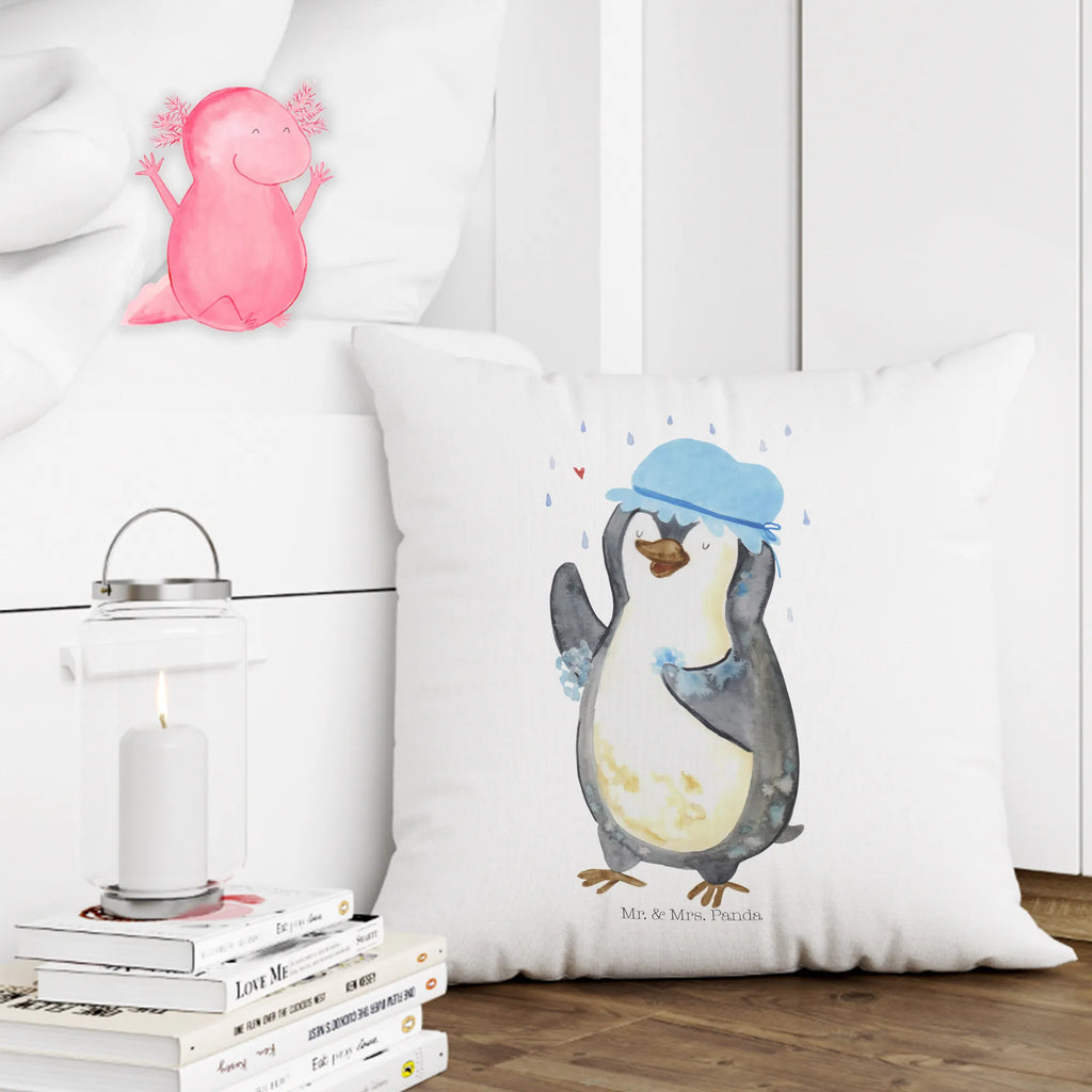Cushion Penguin have a shower Kissen 40x40, Motivkissen, Kopfkissen 40x40, Zierkissen, Sofakissen, sitzkissen, Kopfkissen, Kissenhülle 40x40, sofakissen, Dekokissen Sofa, Kissen 40x40 Waschbar, Kissenbezüge, Couchkissen, Kissen, Sofakissen 40x40, Dekokissen 40x40, Kissenhülle, Dekokissen, Kissenbezug 40x40, Pinguin, Lebensmotto, glücklich sein, Dusche, Pinguine, Motivation, Neustart, Neuanfang, duschen
