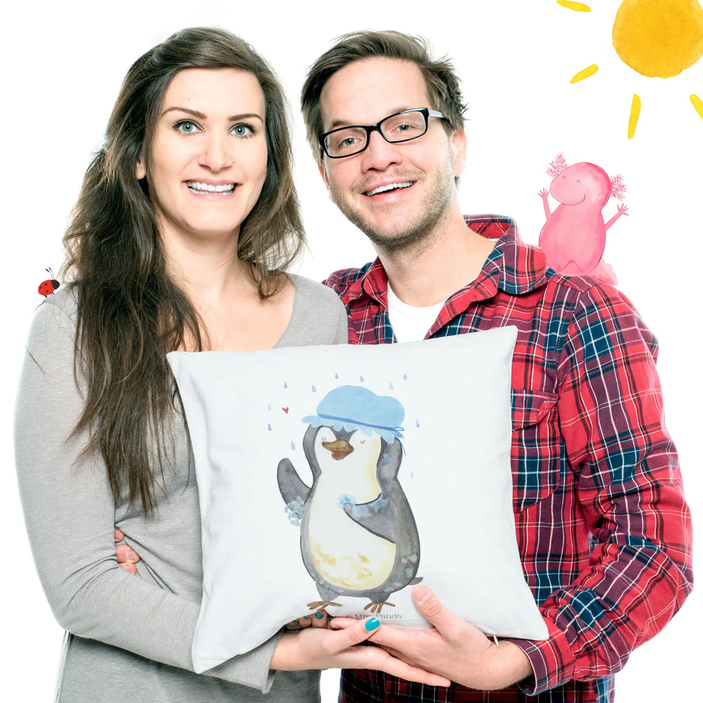 Cushion Penguin have a shower Kissen 40x40, Motivkissen, Kopfkissen 40x40, Zierkissen, Sofakissen, sitzkissen, Kopfkissen, Kissenhülle 40x40, sofakissen, Dekokissen Sofa, Kissen 40x40 Waschbar, Kissenbezüge, Couchkissen, Kissen, Sofakissen 40x40, Dekokissen 40x40, Kissenhülle, Dekokissen, Kissenbezug 40x40, Pinguin, Lebensmotto, glücklich sein, Dusche, Pinguine, Motivation, Neustart, Neuanfang, duschen