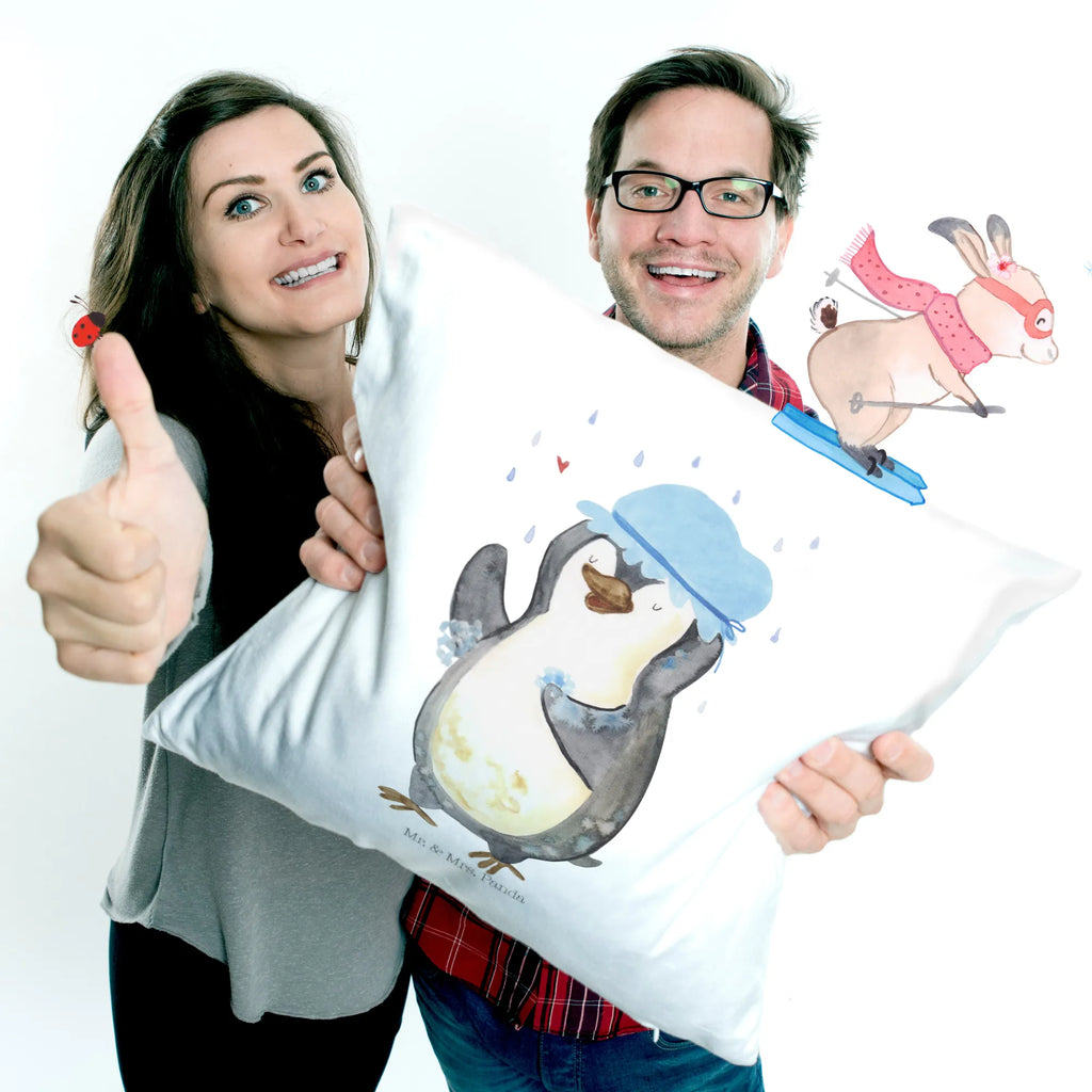 Cushion Penguin have a shower Kissen 40x40, Motivkissen, Kopfkissen 40x40, Zierkissen, Sofakissen, sitzkissen, Kopfkissen, Kissenhülle 40x40, sofakissen, Dekokissen Sofa, Kissen 40x40 Waschbar, Kissenbezüge, Couchkissen, Kissen, Sofakissen 40x40, Dekokissen 40x40, Kissenhülle, Dekokissen, Kissenbezug 40x40, Pinguin, Lebensmotto, glücklich sein, Dusche, Pinguine, Motivation, Neustart, Neuanfang, duschen