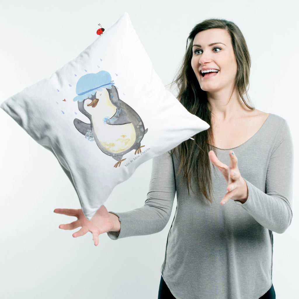 Cushion Penguin have a shower Kissen 40x40, Motivkissen, Kopfkissen 40x40, Zierkissen, Sofakissen, sitzkissen, Kopfkissen, Kissenhülle 40x40, sofakissen, Dekokissen Sofa, Kissen 40x40 Waschbar, Kissenbezüge, Couchkissen, Kissen, Sofakissen 40x40, Dekokissen 40x40, Kissenhülle, Dekokissen, Kissenbezug 40x40, Pinguin, Lebensmotto, glücklich sein, Dusche, Pinguine, Motivation, Neustart, Neuanfang, duschen