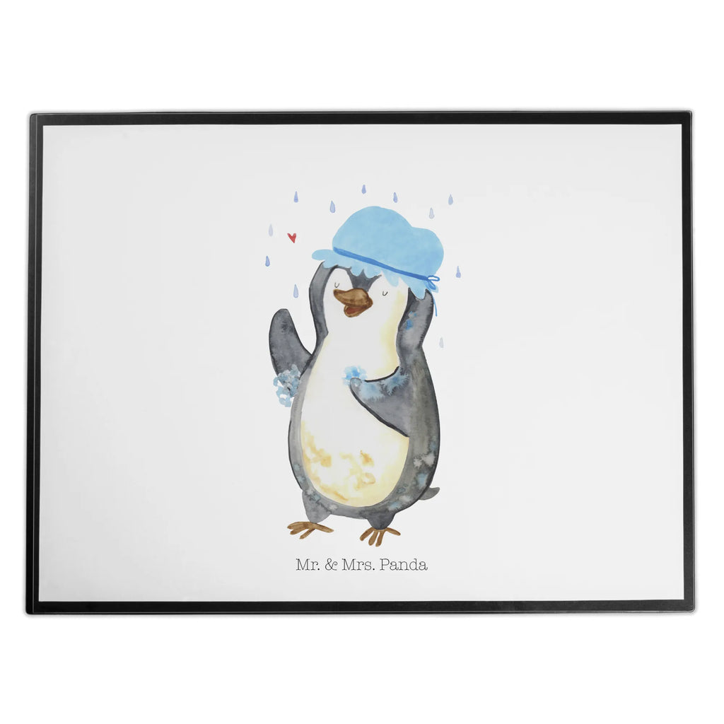 Schreibtischunterlage Pinguin duscht Schreibtisch Unterlagen, Schreibtischunterlage Groß, Schreibwaren, Büroartikel, Bürobedarf, Schreibunterlage, Schreibtischauflage, Pinguin, glücklich sein, Neuanfang, Neustart, Lebensmotto, Motivation, duschen, Pinguine, Dusche
