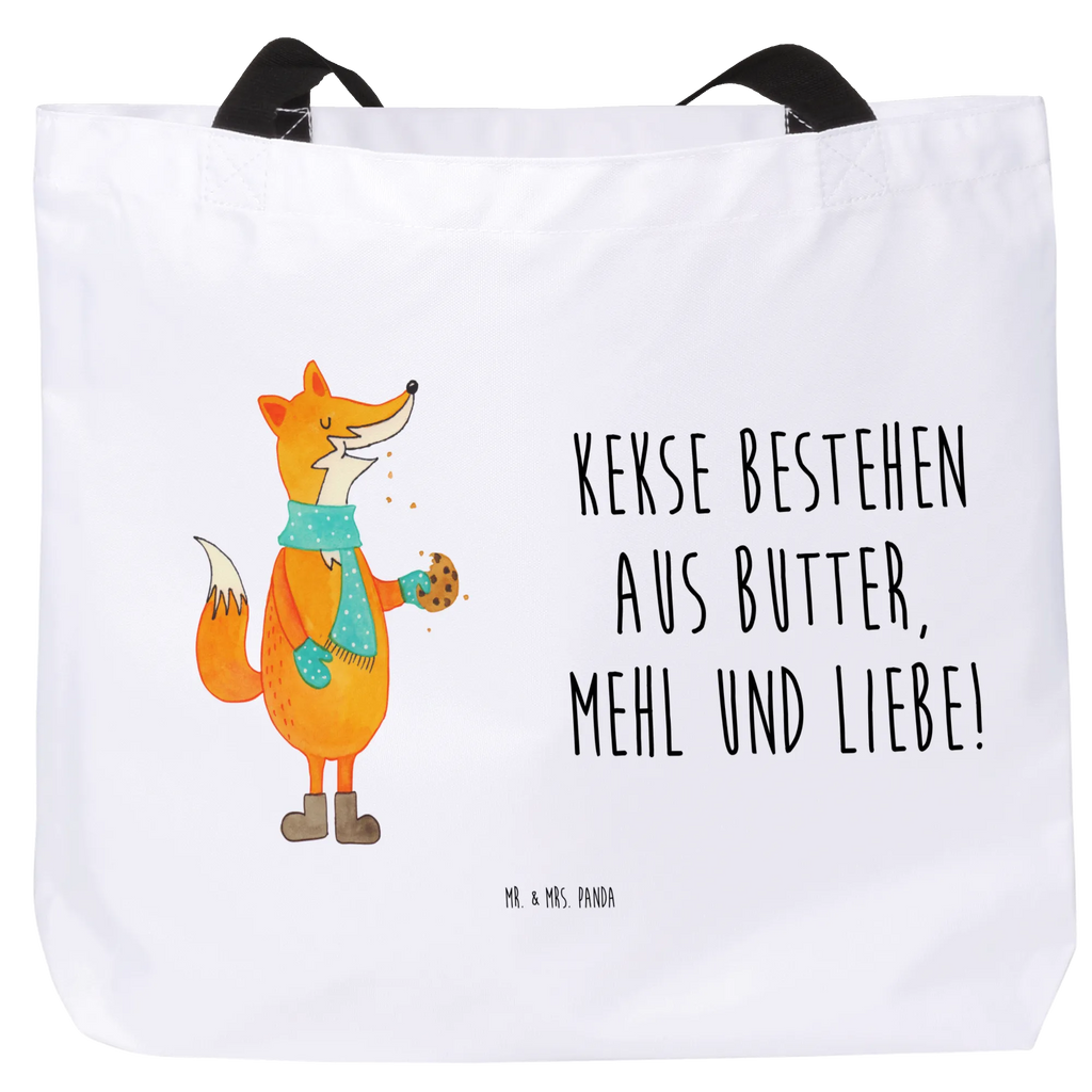 Shopper Fox biscuit Stofftasche, Tüte, Beutel, Shopper, XL, Schultertasche, Strandtasche, Schulbeutel, Ausflug, Freizeittasche, Einkaufsbeutel, Alltagstasche, Einkaufstasche, Schultasche, Tragebeutel, XXL Tasche, Fuchs, Küche Deko, Backen Spruch, Füchse, Weihnachtszeit, Liebe, Winter, Kekse, Plätzchen