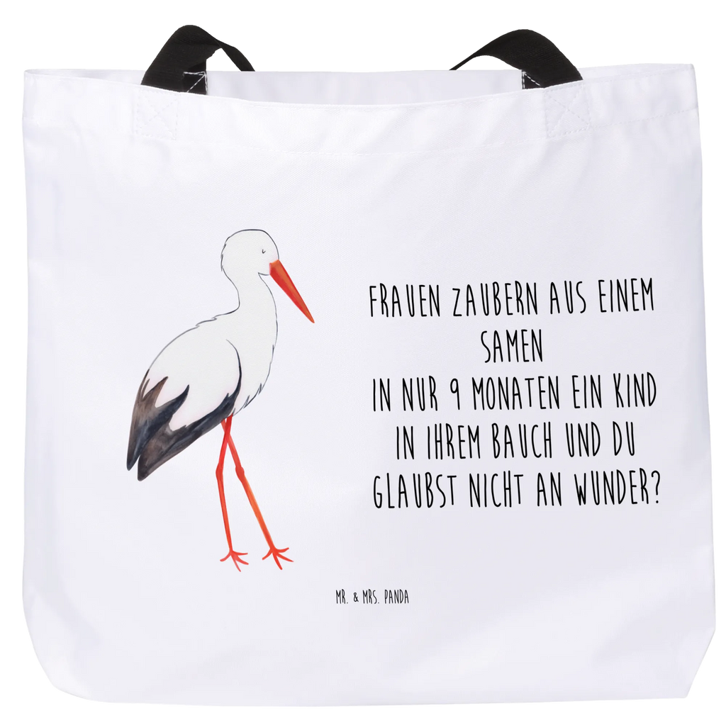 Shopper Stork Einkaufstasche, Schulbeutel, Beutel, Freizeittasche, Schultertasche, Strandtasche, Stofftasche, Tragebeutel, Ausflug, Tüte, Shopper, Schultasche, XXL Tasche, Einkaufsbeutel, XL, Alltagstasche, Gute Laune, Lustige Sprüche, Tiermotive, Tiere, Baby, Storch, Störche, Schwanger, Mütter, Geburt, Schwangerschaft, Babybauch, Mutter Werden, Mutter