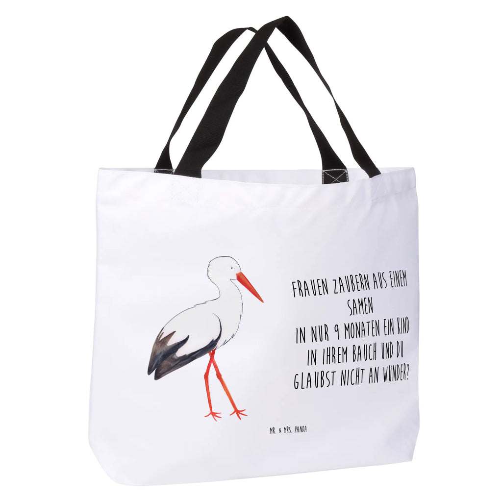 Shopper Stork Einkaufstasche, Schulbeutel, Beutel, Freizeittasche, Schultertasche, Strandtasche, Stofftasche, Tragebeutel, Ausflug, Tüte, Shopper, Schultasche, XXL Tasche, Einkaufsbeutel, XL, Alltagstasche, Gute Laune, Lustige Sprüche, Tiermotive, Tiere, Baby, Storch, Störche, Schwanger, Mütter, Geburt, Schwangerschaft, Babybauch, Mutter Werden, Mutter