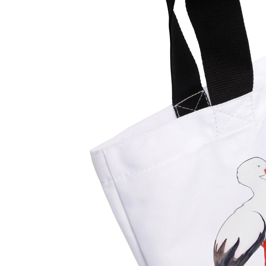 Shopper Stork Einkaufstasche, Schulbeutel, Beutel, Freizeittasche, Schultertasche, Strandtasche, Stofftasche, Tragebeutel, Ausflug, Tüte, Shopper, Schultasche, XXL Tasche, Einkaufsbeutel, XL, Alltagstasche, Gute Laune, Lustige Sprüche, Tiermotive, Tiere, Baby, Storch, Störche, Schwanger, Mütter, Geburt, Schwangerschaft, Babybauch, Mutter Werden, Mutter
