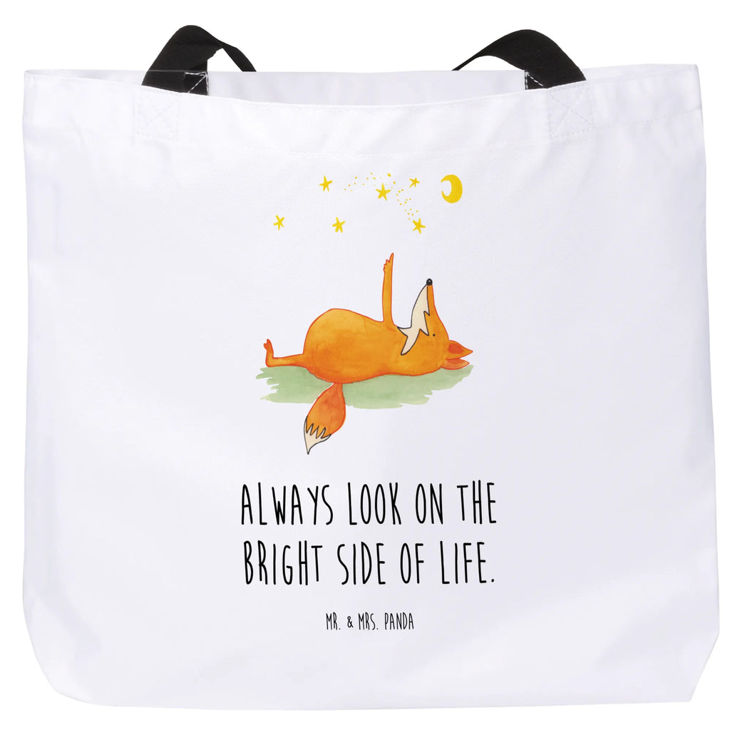 Shopper Fuchs Sterne Schultasche, Tragebeutel, Tasche, Beutel, Strandtasche, Freizeittasche, Einkaufstasche, Shopper, Alltagstasche, Einkaufsbeutel, Schulbeutel, Fuchs, Spruch positiv, Füchse, Spruch schön, Always Look on the Bright Side of Life, tröstende Worte, Romantik