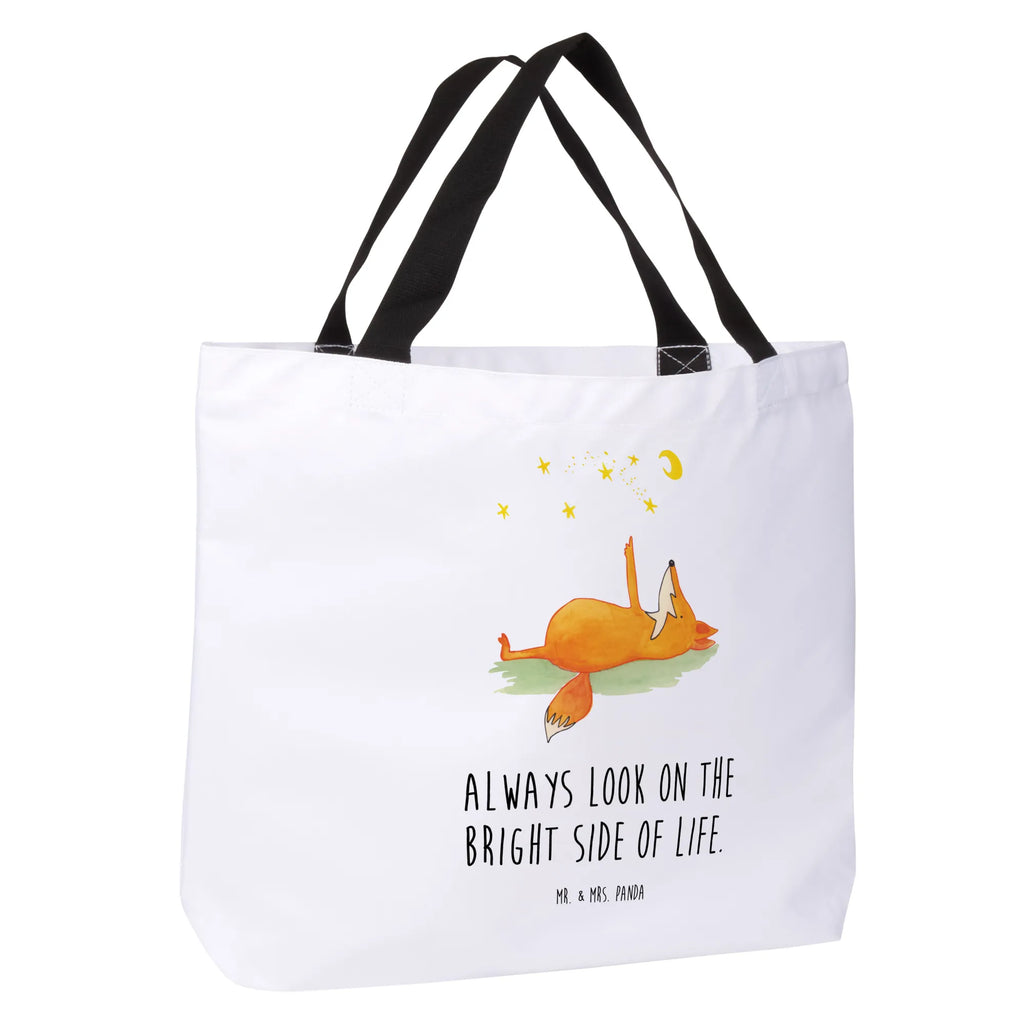 Shopper Fuchs Sterne Schultasche, Tragebeutel, Tasche, Beutel, Strandtasche, Freizeittasche, Einkaufstasche, Shopper, Alltagstasche, Einkaufsbeutel, Schulbeutel, Fuchs, Spruch positiv, Füchse, Spruch schön, Always Look on the Bright Side of Life, tröstende Worte, Romantik