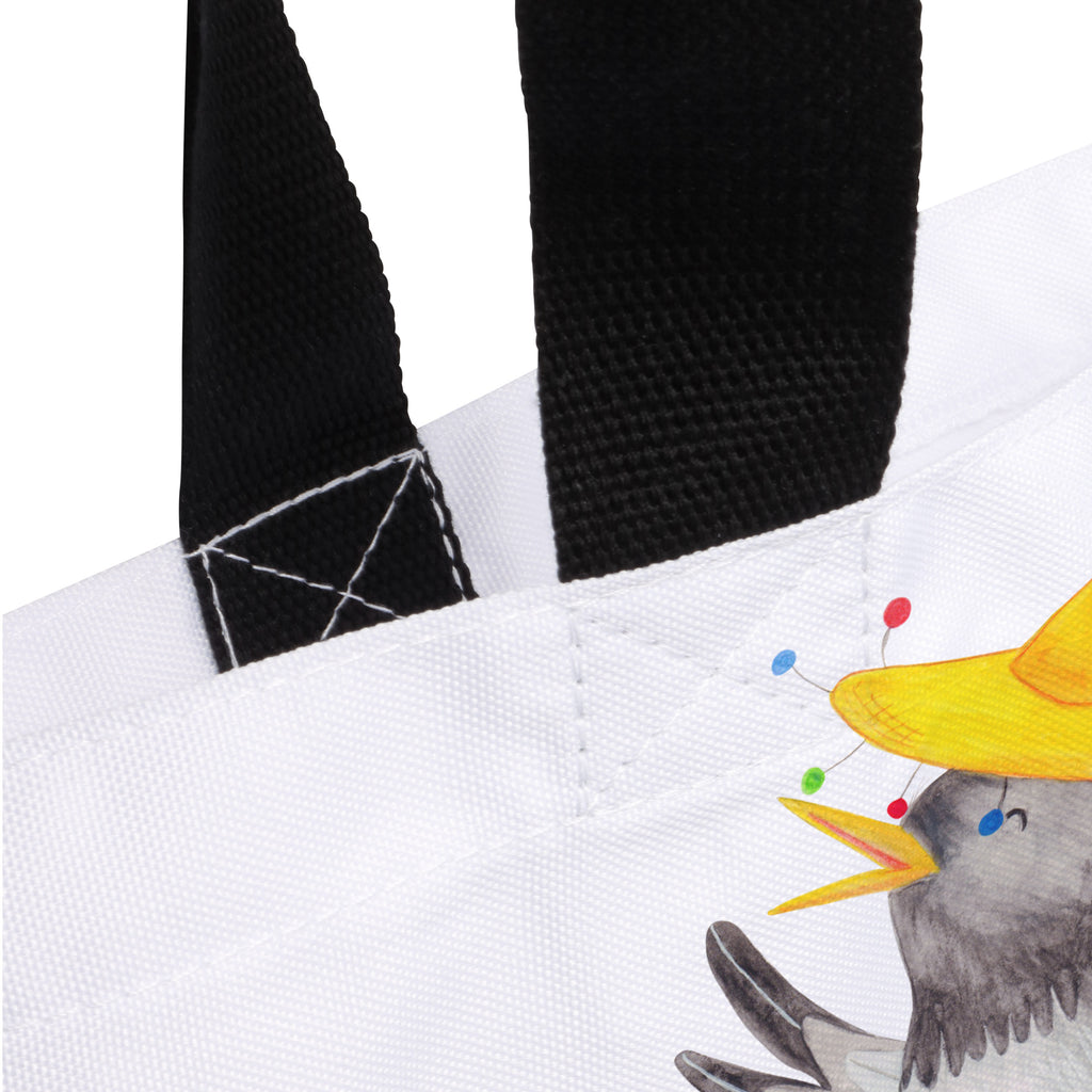 Shopper Crow sombrero Schultasche, Einkaufstasche, Schulbeutel, Tragebeutel, Shopper, Strandtasche, Alltagstasche, Einkaufsbeutel, Beutel, Freizeittasche, Tasche, Tiermotive, Gute Laune, lustige Sprüche, Tiere, Vogel, Elster, froh, fröhlich sein, glücklich sein, Motivation, Spruch positiv, Rabe, Glück Spruch, Vögel