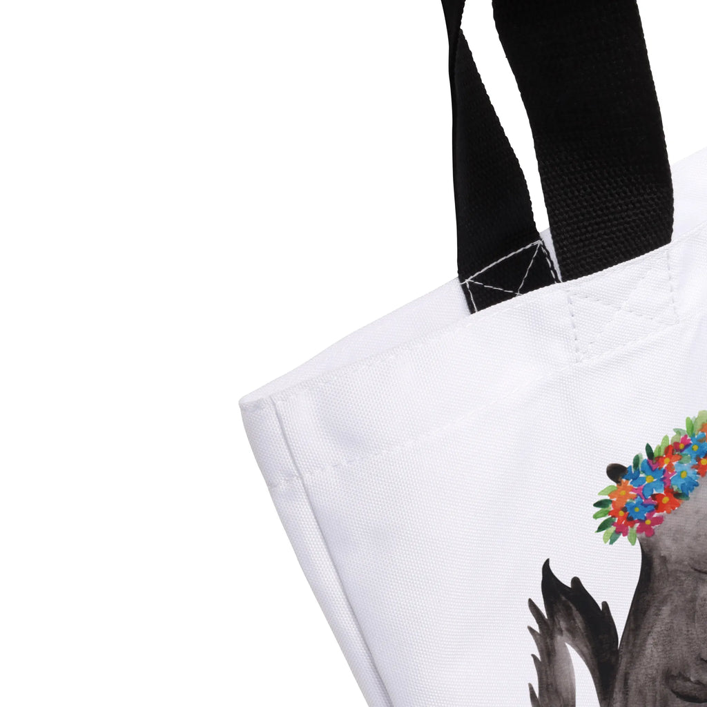 Shopper skunks dziewczynka Ausflug, Einkaufstasche, Schultertasche, Tragebeutel, Einkaufsbeutel, XL, XXL Tasche, Schulbeutel, Tüte, Strandtasche, Schultasche, Beutel, Shopper, Alltagstasche, Stofftasche, Freizeittasche, Stinktier, Skunk, Stinker, Wildtier, Stinki, Yoga, Namaste, Raubtier