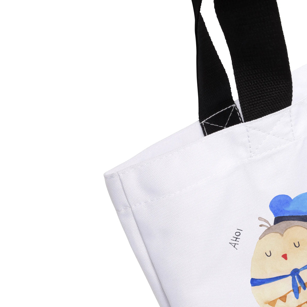 Shopper Eule Matrose Alltagstasche, Schultertasche, XXL Tasche, Tragebeutel, Stofftasche, Einkaufstasche, Strandtasche, Ausflug, Freizeittasche, Schultasche, Einkaufsbeutel, Shopper, Schulbeutel, Beutel, XL, Tüte, Eule, Owl, Wortspiel Lustig, Ehe, Eule Deko, Matrose, Heimathafen, Seefahrer, Hochzeitstag Geschenk, Eule Spruch, Freundin