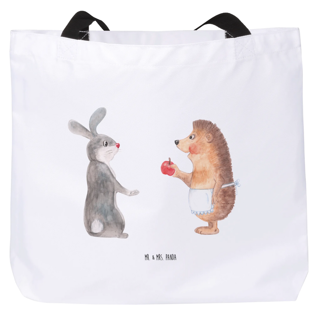 Shopper Hare Hedgehog Freizeittasche, Shopper, Einkaufsbeutel, Einkaufstasche, Alltagstasche, Tragebeutel, Schulbeutel, Tasche, Beutel, Strandtasche, Schultasche, Tiermotive, Gute Laune, lustige Sprüche, Tiere, Liebeskummer Geschenk, Liebe Spruch, Spruch romantisch, Trösten, Trennungsschmerz, Igel, Igel und Hase, Hase, Herzschmerz