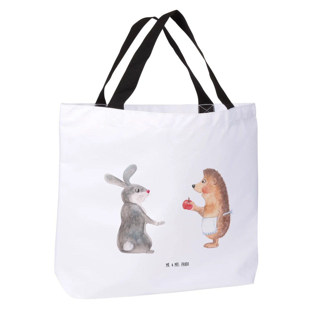 Shopper Hare Hedgehog Freizeittasche, Shopper, Einkaufsbeutel, Einkaufstasche, Alltagstasche, Tragebeutel, Schulbeutel, Tasche, Beutel, Strandtasche, Schultasche, Tiermotive, Gute Laune, lustige Sprüche, Tiere, Liebeskummer Geschenk, Liebe Spruch, Spruch romantisch, Trösten, Trennungsschmerz, Igel, Igel und Hase, Hase, Herzschmerz