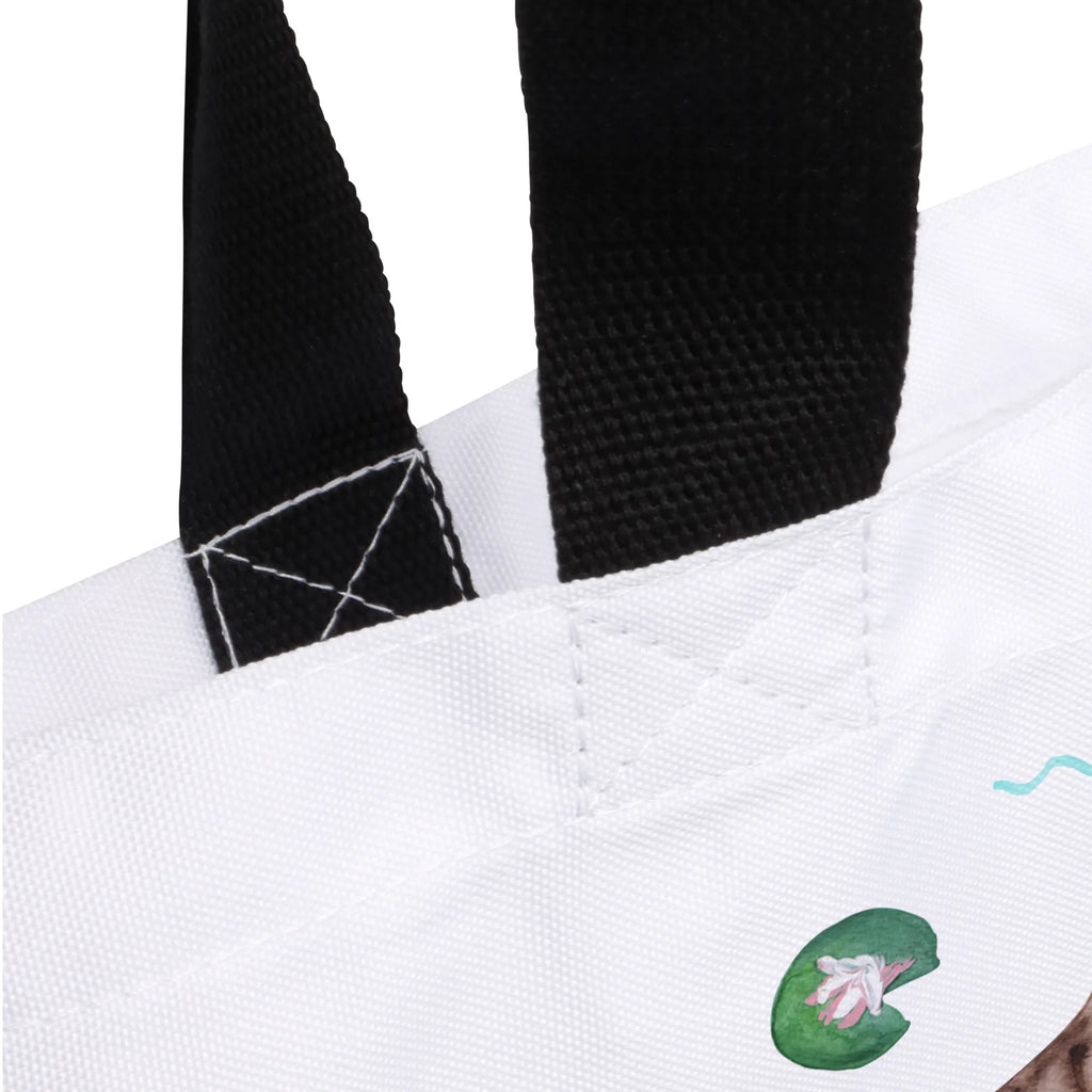 Shopper otter Water Lily Schultertasche, Beutel, Einkaufsbeutel, Schulbeutel, Strandtasche, Freizeittasche, Stofftasche, Tragebeutel, Shopper, XXL Tasche, Einkaufstasche, XL, Tüte, Schultasche, Ausflug, Alltagstasche, Otter, Fischotter, Seeotter, Otter Seeotter See Otter