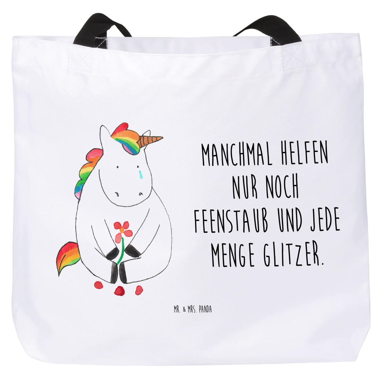 Shopper Jednorożec Smutny Alltagstasche, Reisetasche, Freizeittasche, studententasche, Unitasche, XL Tasche, Beutel, Schulbeutel, Laptoptasche, Shopper Tasche, Einkaufstasche, City-Shopper, Statement-Tasche, Tote Bag, Tragetasche, Stoffbeutel, Stofftasche, Strandtasche, Schultasche, Büchertasche, Tragebeutel, Pandatasche, Henkeltasche, Urlaubstasche, Tasche, XXL Tasche, Unicorn, Einhorn, Einhörner, Einhorn Deko, Freunde, Liebe, Trauer, Blume, Grußkarte, Glitzer, Trösten. Freundschaft