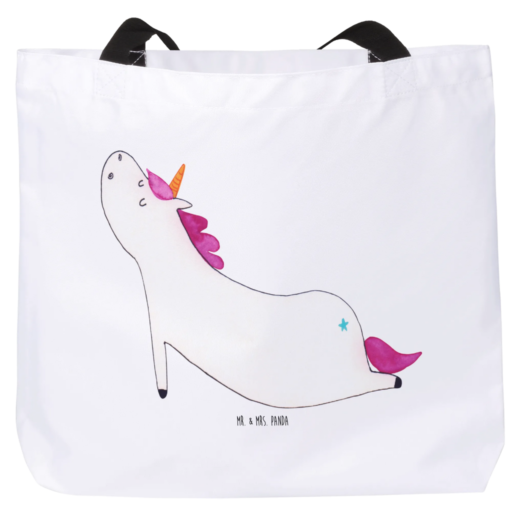 Shopper jednorożec joga Strandtasche, Freizeittasche, Alltagstasche, Schultasche, Shopper, Tragebeutel, Schulbeutel, Einkaufstasche, Beutel, Tasche, Einkaufsbeutel, Einhorn, Einhörner, Einhorn Deko, Unicorn, süß, Entspannung, Namaste, Sport, Joga, Yogamatte, lustig, witzig, Yoga, Achtsamkeit
