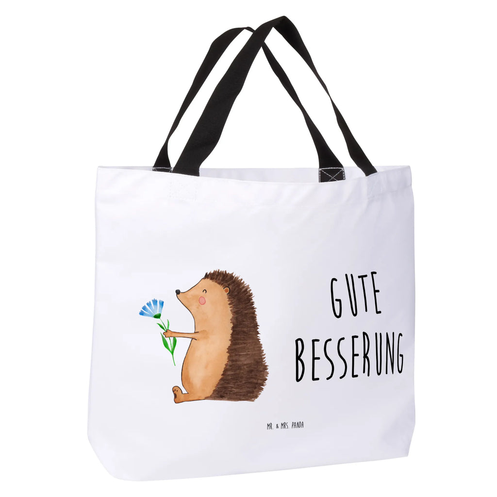 Shopper Hedgehog Flower Schulbeutel, Strandtasche, Shopper, Alltagstasche, Freizeittasche, Schultasche, Tasche, Einkaufsbeutel, Einkaufstasche, Tragebeutel, Beutel, Tiermotive, Gute Laune, lustige Sprüche, Tiere, Gute Besserung, Krankheit, Krankenhaus, Genesungswünsche, Besuch, krank, Igel