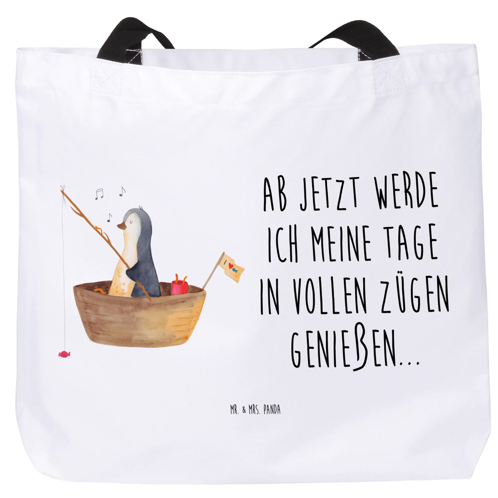 Shopper Pinguin Angelboot XL, Schulbeutel, Tragebeutel, Tüte, Ausflug, Shopper, Einkaufstasche, Schultertasche, Stofftasche, Alltagstasche, XXL Tasche, Strandtasche, Schultasche, Einkaufsbeutel, Beutel, Freizeittasche, Pinguin, Leben, Pinguine, Angelboot, Geschenkidee Liebeskummer, Genießen, Angeln, Lebenslust, Neustart, Boot, Scheidung, Trennung, Motivation, Neuanfang