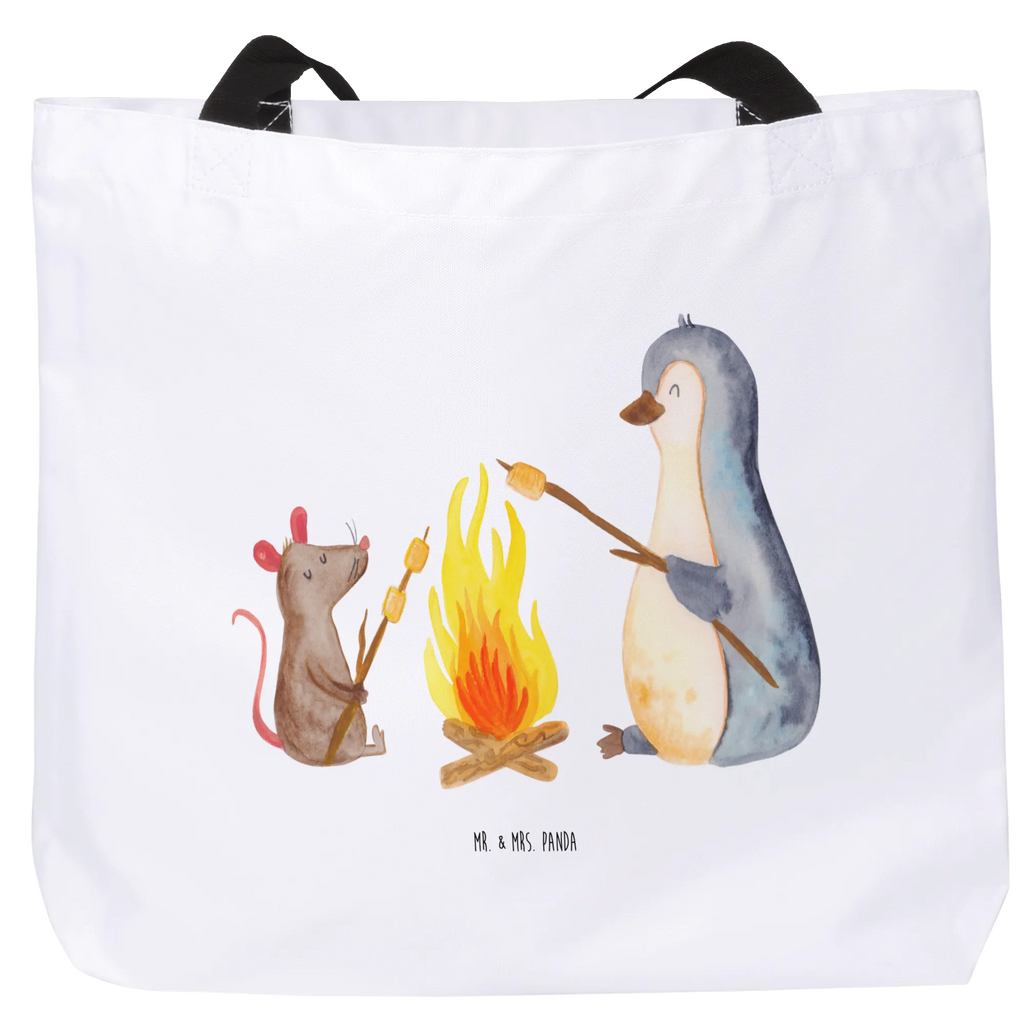 Shopper pingwin ognisko Freizeittasche, Einkaufstasche, Shopper, Tragebeutel, Alltagstasche, Schultasche, Tasche, Einkaufsbeutel, Beutel, Strandtasche, Schulbeutel, Pinguin, Maus, Lagerfeuer, Liebe, Marshmallows, Lebensspruch, Neustart, Büroalltag, Lebensmotivation, Job, Pinguine, Motivation, Leben, Feuer, Büro, Arbeit, grillen