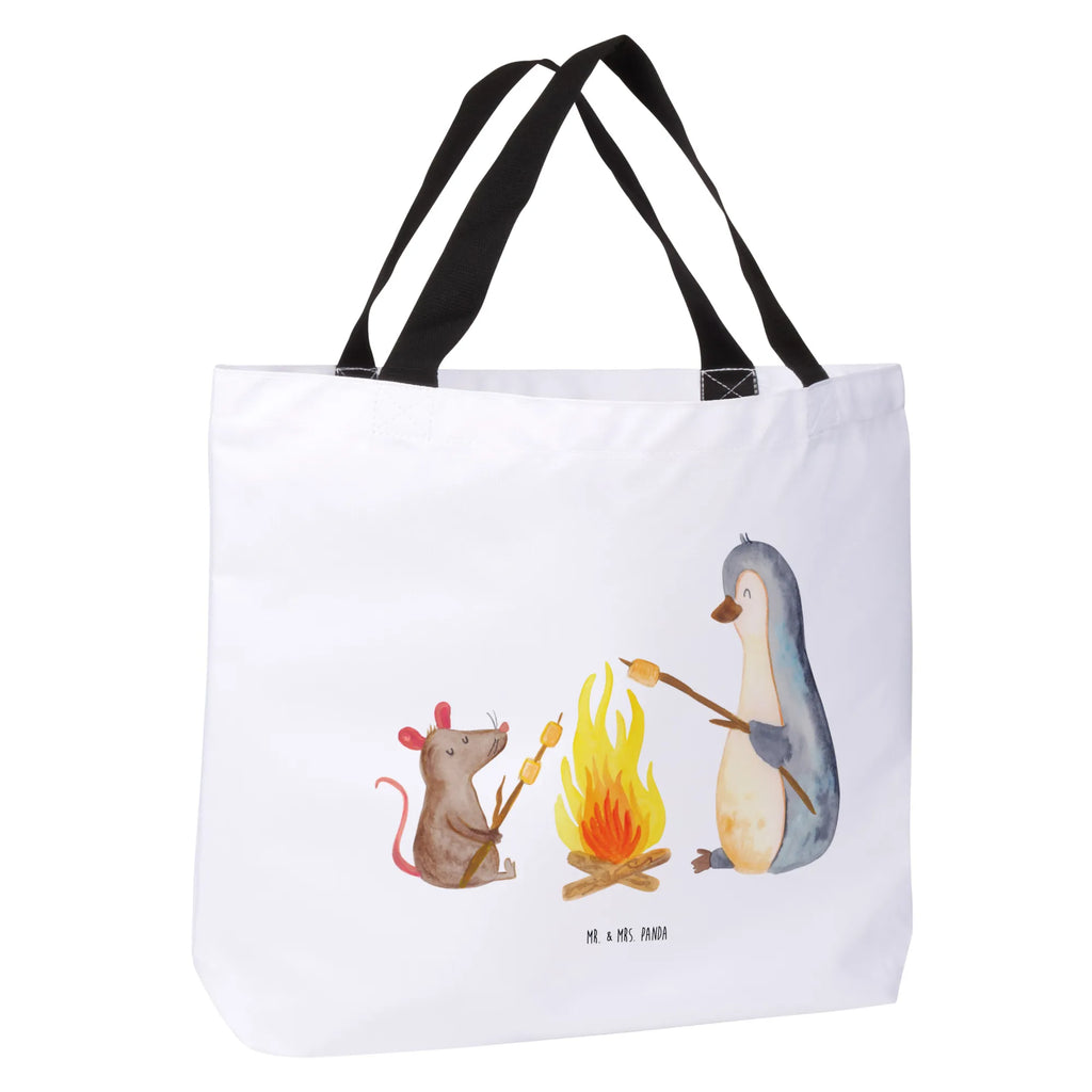 Shopper pingwin ognisko Freizeittasche, Einkaufstasche, Shopper, Tragebeutel, Alltagstasche, Schultasche, Tasche, Einkaufsbeutel, Beutel, Strandtasche, Schulbeutel, Pinguin, Maus, Lagerfeuer, Liebe, Marshmallows, Lebensspruch, Neustart, Büroalltag, Lebensmotivation, Job, Pinguine, Motivation, Leben, Feuer, Büro, Arbeit, grillen