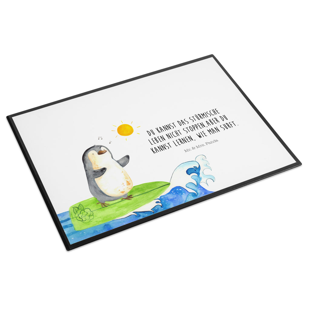Schreibtischunterlage Pinguin Surfer Schreibunterlage, Schreibtischauflage, Bürobedarf, Büroartikel, Schreibwaren, Schreibtisch Unterlagen, Schreibtischunterlage Groß, Pinguin, Pinguine, surfen, Surfer, Hawaii, Urlaub, Wellen, Wellen reiten, Portugal