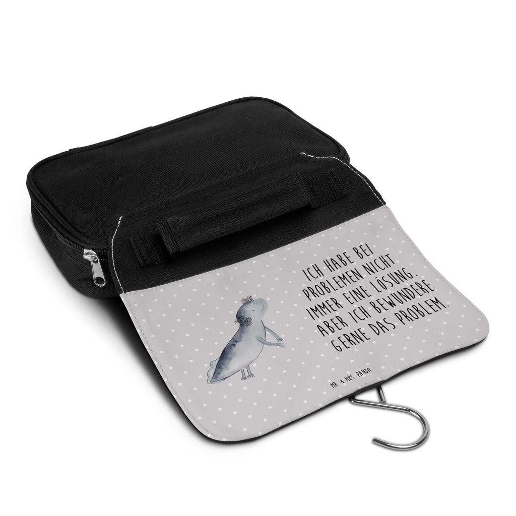 Wash bag axolotl To swim Ladies, Toilet bag, To hang up, Cosmetic bag, Wash bag, Gentlemen, Axolotl, Axelotl, marine animals, Mexican walking fish, salamander, axolot, problem, tail, problems, motivation, solutions, amphibians