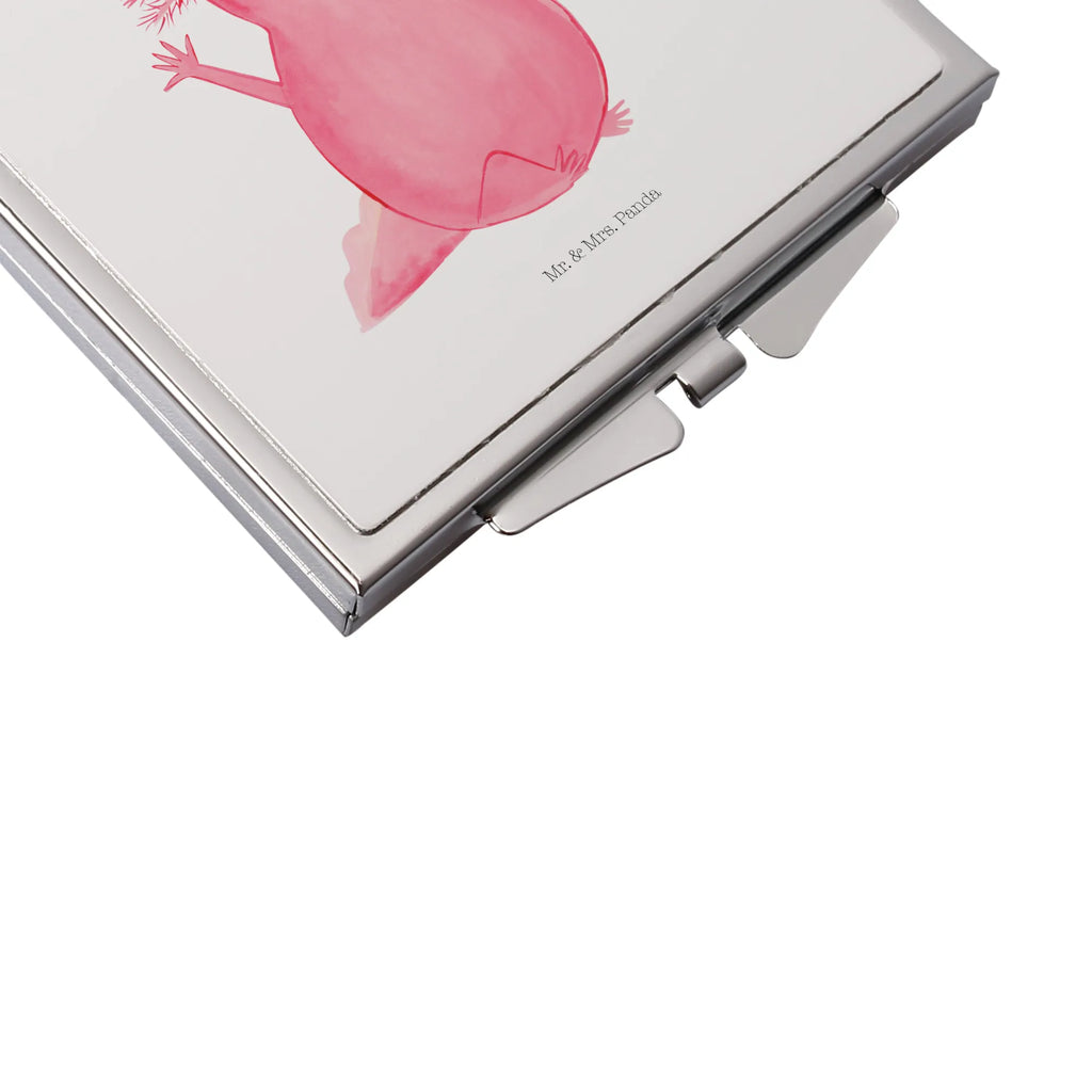 Handbag mirror axolotl Hooray handbag, square, mirror, make-up mirror, silver, make up, Axolotl, Axelotl, marine animals, Mexican walking fish, salamander, tail, axolotl, amphibian, motivation, joy, axolot, satisfaction, cheerful, fun