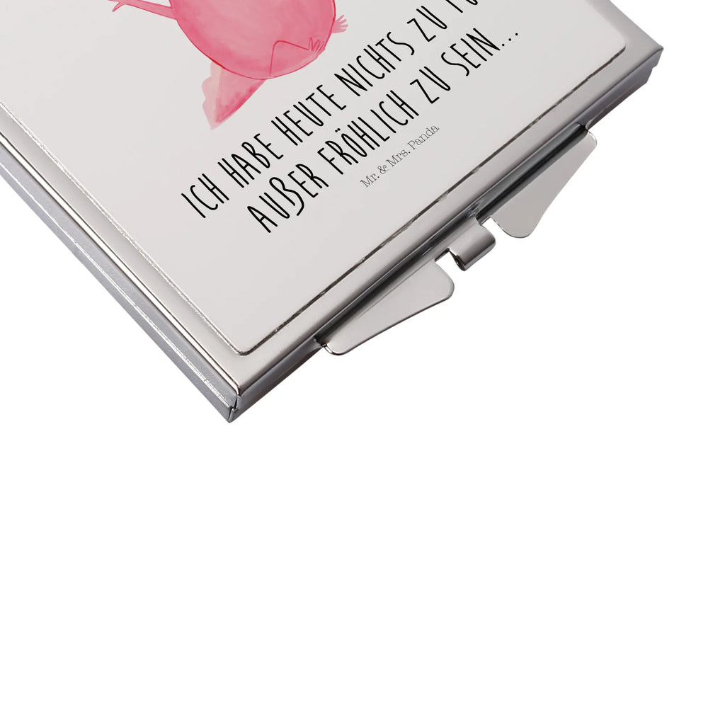 Handbag mirror axolotl Hooray handbag, square, mirror, make-up mirror, silver, make up, Axolotl, Axelotl, marine animals, Mexican walking fish, salamander, tail, axolotl, amphibian, motivation, joy, axolot, satisfaction, cheerful, fun