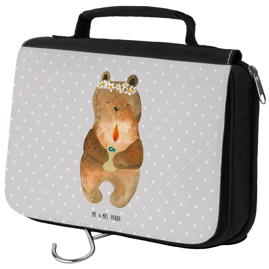 Wash bag bear communion Cosmetic bag, Ladies, To hang up, Wash bag, Gentlemen, Toilet bag, bear, teddy, teddy bear, cuddly toy, baptismal candle, God's blessing, catholic, communion