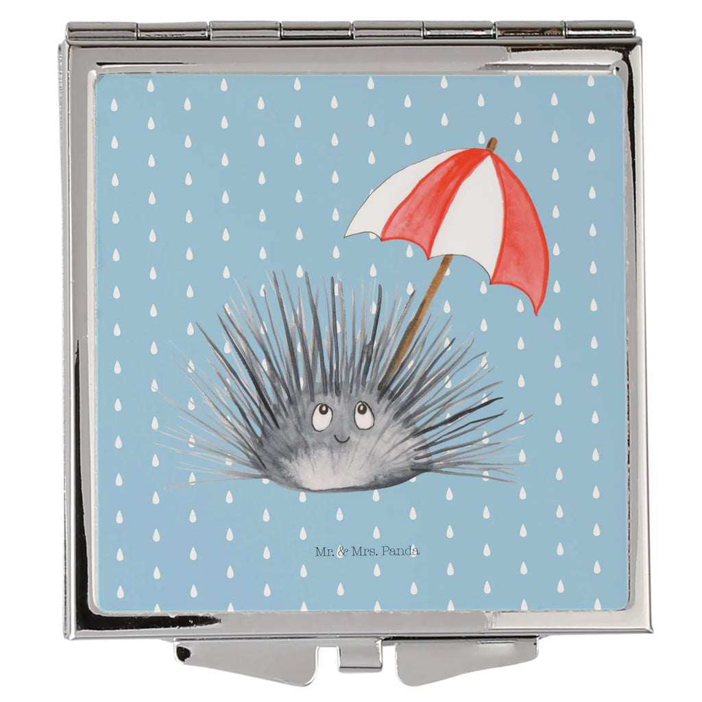Handbag mirror Sea urchins square, make up, silver, handbag, mirror, make-up mirror, Seafood, aquatic animals, ocean, sea, fish, shells, corals, reef, whale, narwhal, sea urchin, lobster, platypus, turtle, manatee, crocodile, orca, shrimp, gifts for seafood lovers, water world, underwater animals, underwater world, vacation, deep sea, seafood fans, gift ideas, seafood decoration, seafood posters, self-acceptance, life, self-love, here and now, mindfulness, sea urchins, living