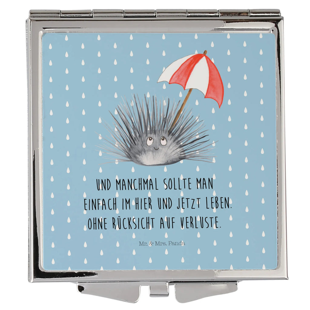 Handbag mirror Sea urchins square, make up, silver, handbag, mirror, make-up mirror, Seafood, aquatic animals, ocean, sea, fish, shells, corals, reef, whale, narwhal, sea urchin, lobster, platypus, turtle, manatee, crocodile, orca, shrimp, gifts for seafood lovers, water world, underwater animals, underwater world, vacation, deep sea, seafood fans, gift ideas, seafood decoration, seafood posters, self-acceptance, life, self-love, here and now, mindfulness, sea urchins, living