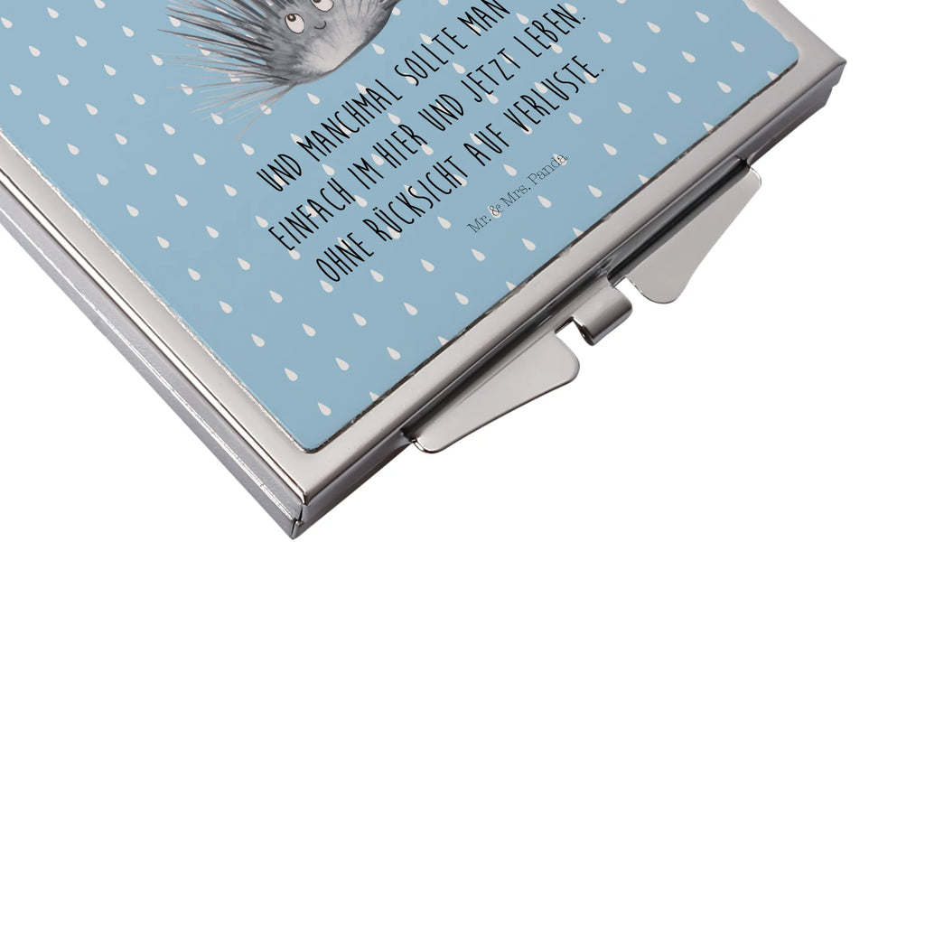 Handbag mirror Sea urchins square, make up, silver, handbag, mirror, make-up mirror, Seafood, aquatic animals, ocean, sea, fish, shells, corals, reef, whale, narwhal, sea urchin, lobster, platypus, turtle, manatee, crocodile, orca, shrimp, gifts for seafood lovers, water world, underwater animals, underwater world, vacation, deep sea, seafood fans, gift ideas, seafood decoration, seafood posters, self-acceptance, life, self-love, here and now, mindfulness, sea urchins, living