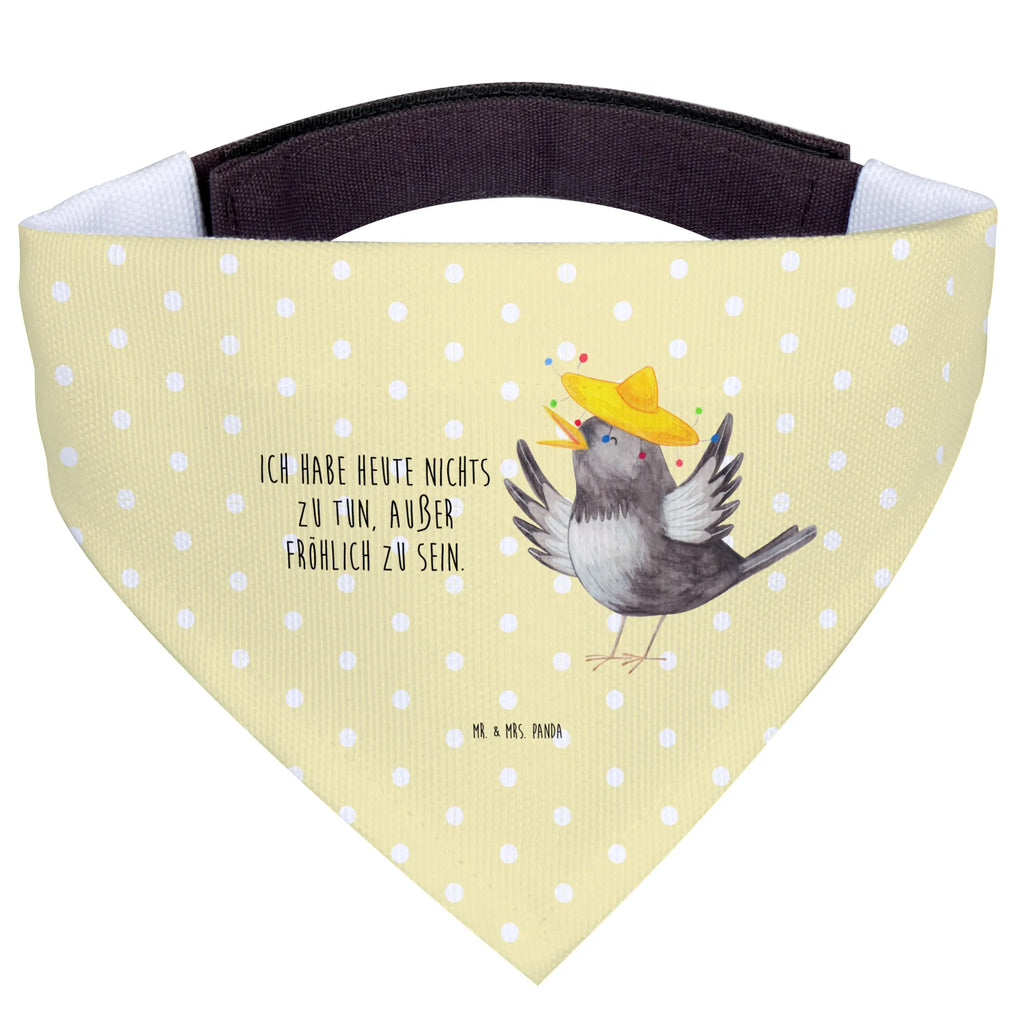 Hundehalstuch Rabe Sombrero Tuch, Hundehalstuch, Hunde, Kleine Hunde, Halstuch, Lustige Sprüche, Tiere, Tiermotive, Gute Laune, Froh, Motivation, Glück Spruch, Vogel, glücklich sein, Rabe, Elster, Spruch Positiv, Vögel, Fröhlich sein